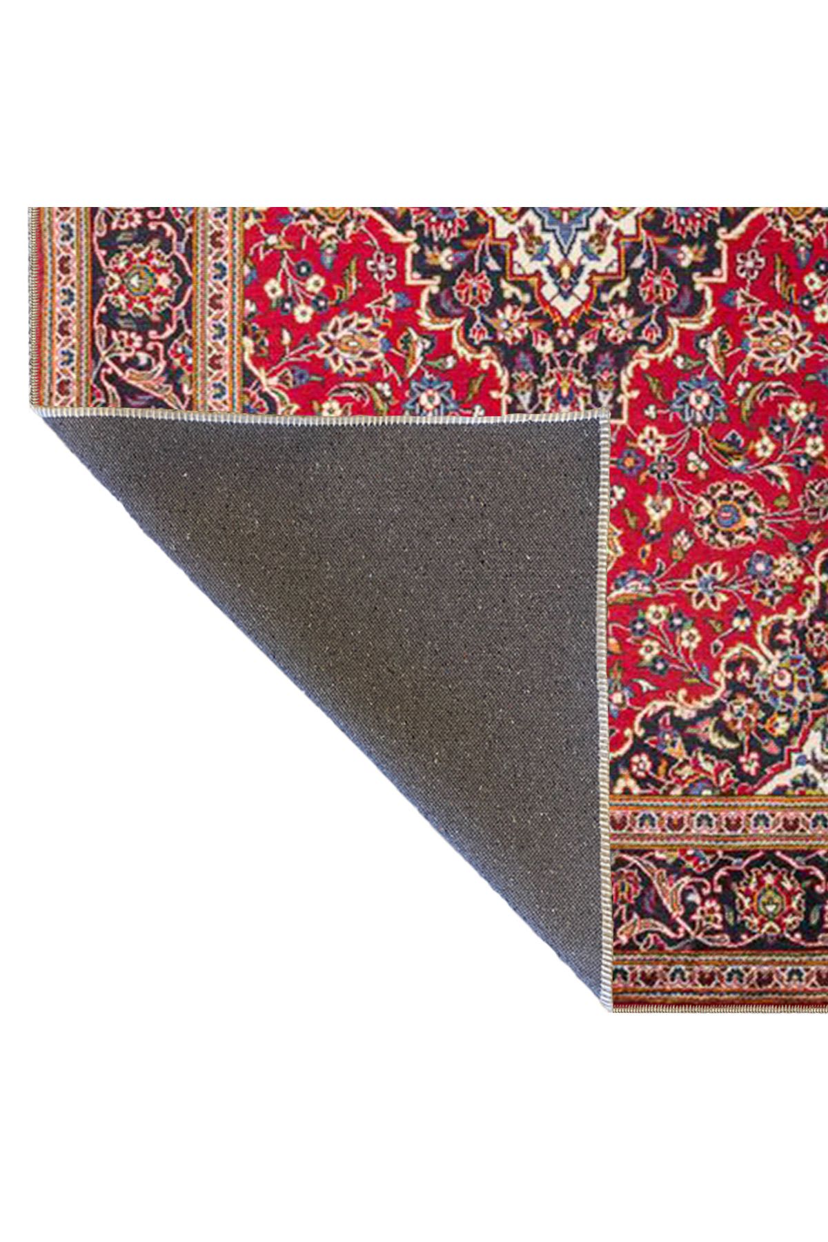 Kırmızı Gelenksel Halı Desenli Modern Dekoratif Halı 4471