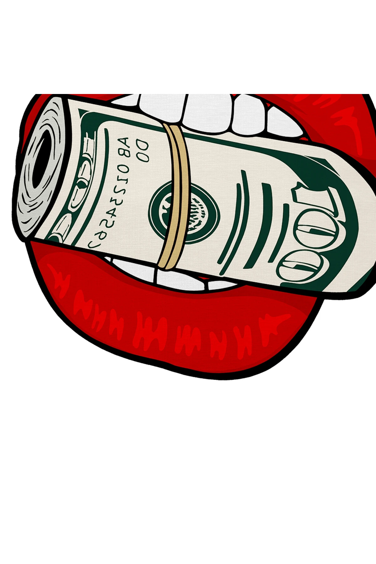 MOSSO Dudakların Arasındaki Para Desenli Dokuma Taban Modern Dekoratif Halı mosso345