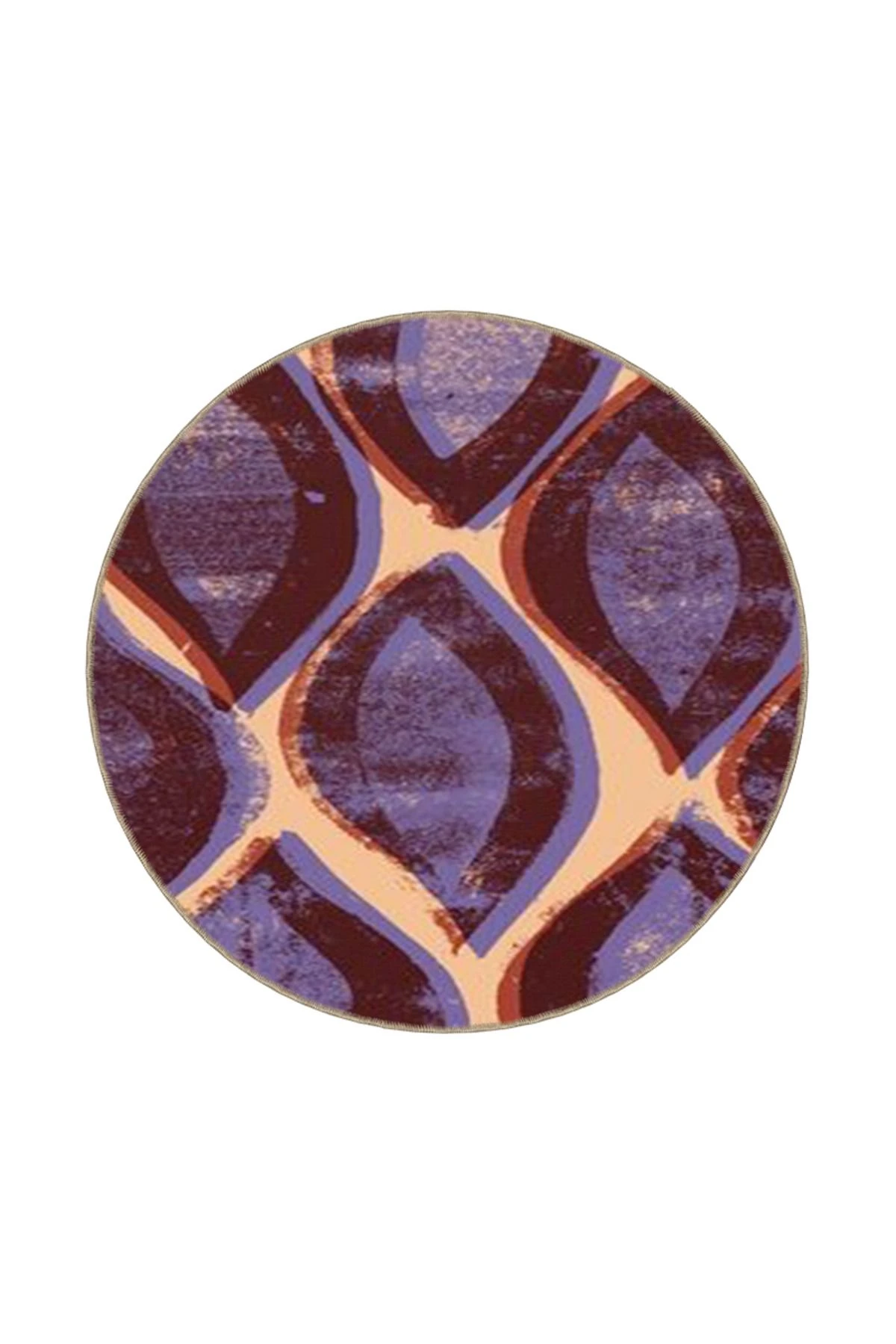 Mor Modern Desenli Dekoratif Yıkanabilir Halı miravip8466