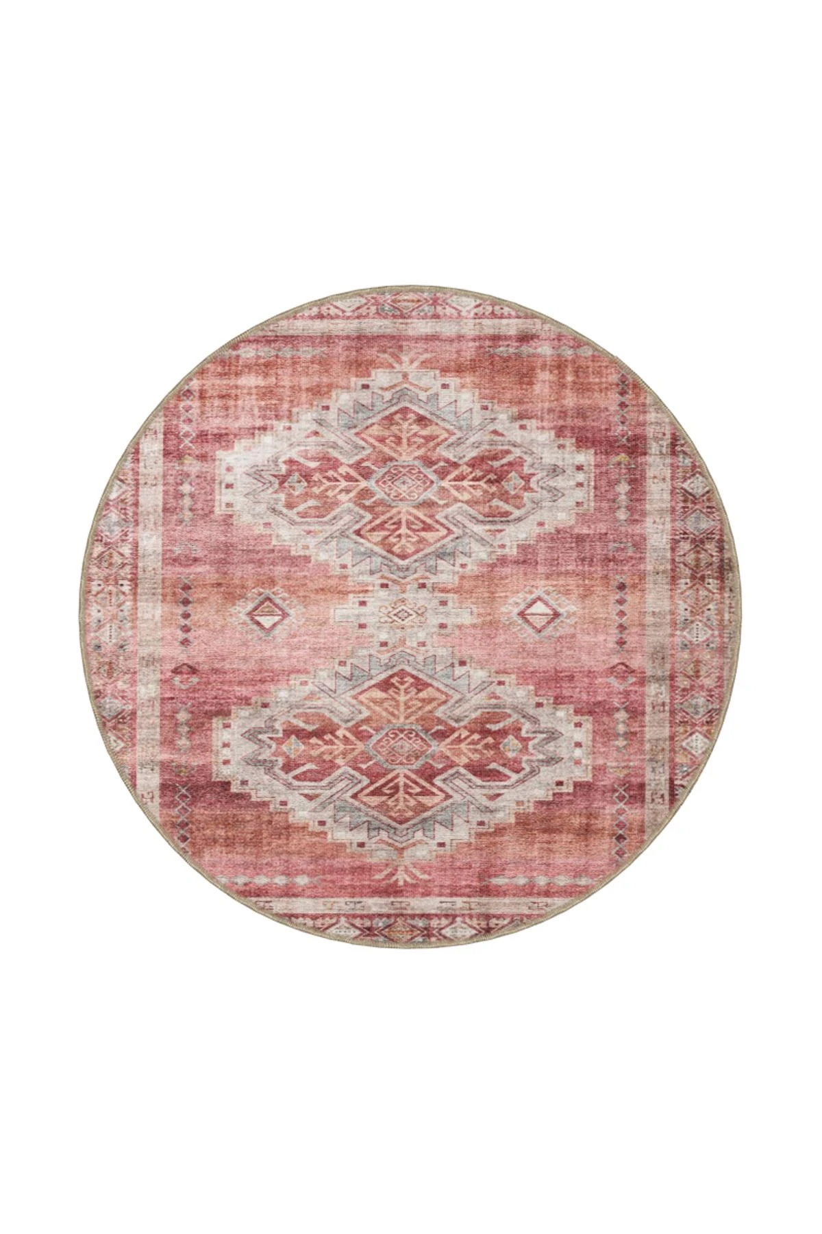 Geleneksel Kırmızı Desenli Dekoratif Halı miravip562