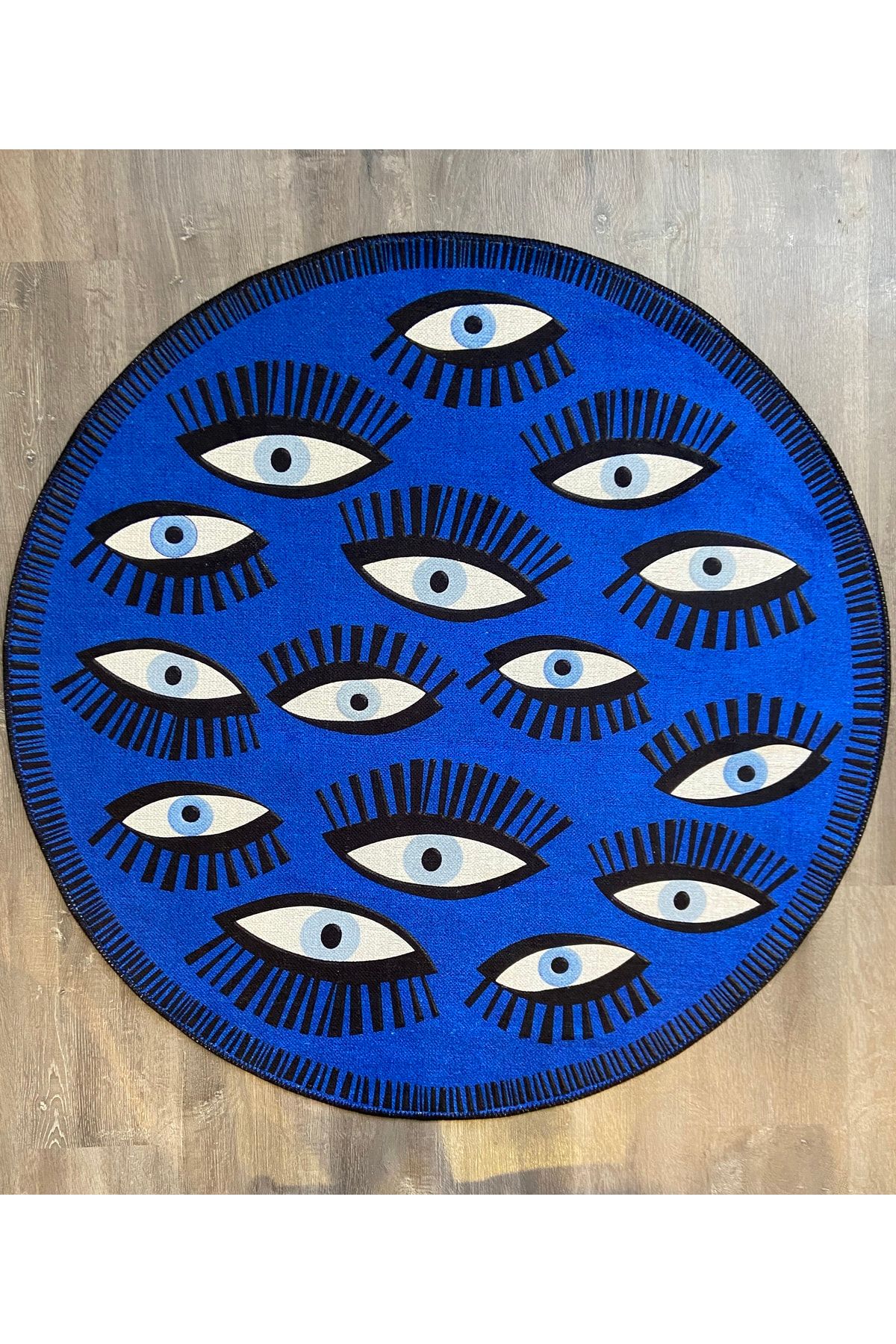 Mira 861 Parlament Mavi Göz Figürlü Modern Halı