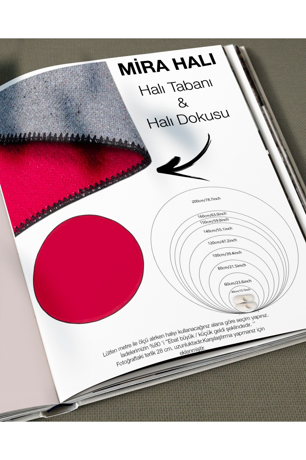 Çiçek Desen Dekoratif Kaymaz Taban Çap Yıkanabilir Halı Mira 805