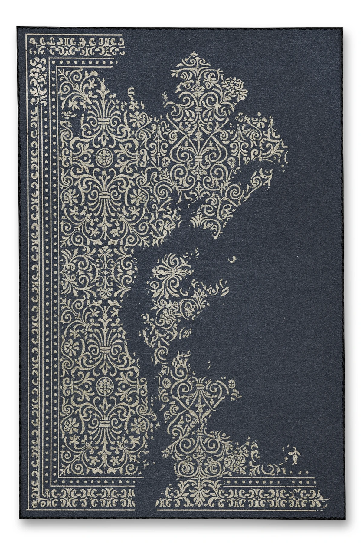 MOSSO Geleneksel Motifli Desen Dokuma Taban Vintage Dekoratif Halı mosso874