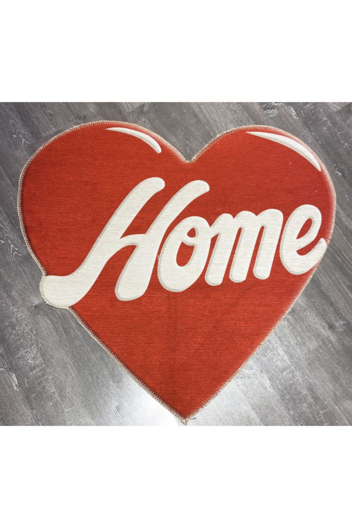Mira 830 Kalp Şeklinde Home Yazılı Dekoratif Yıkanabilir Halı