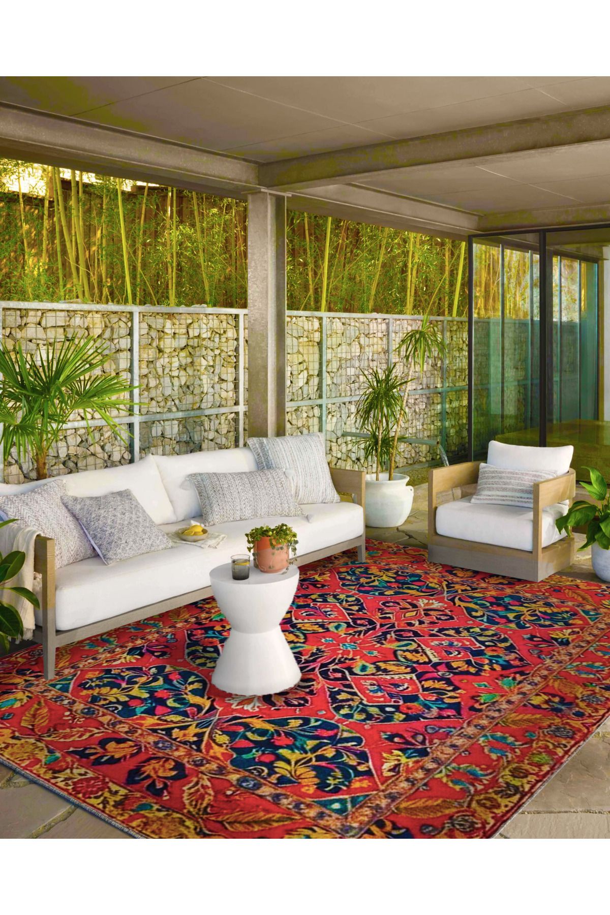 Paris Koleksiyonu Çok Renkli Geleneksel Motif Etnik Desenli Vintage Dekoratif Halı 74