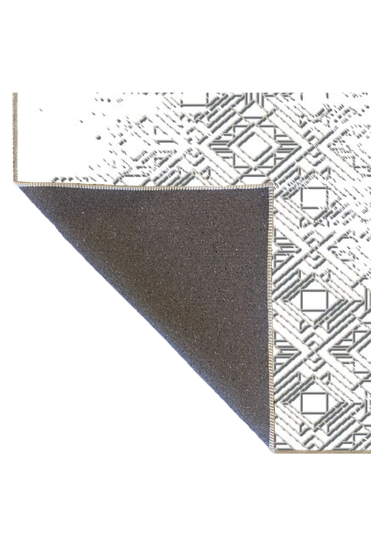 Beyaz Soft Baklavalı Halı ve Yıkanabilir Halı miravip9705