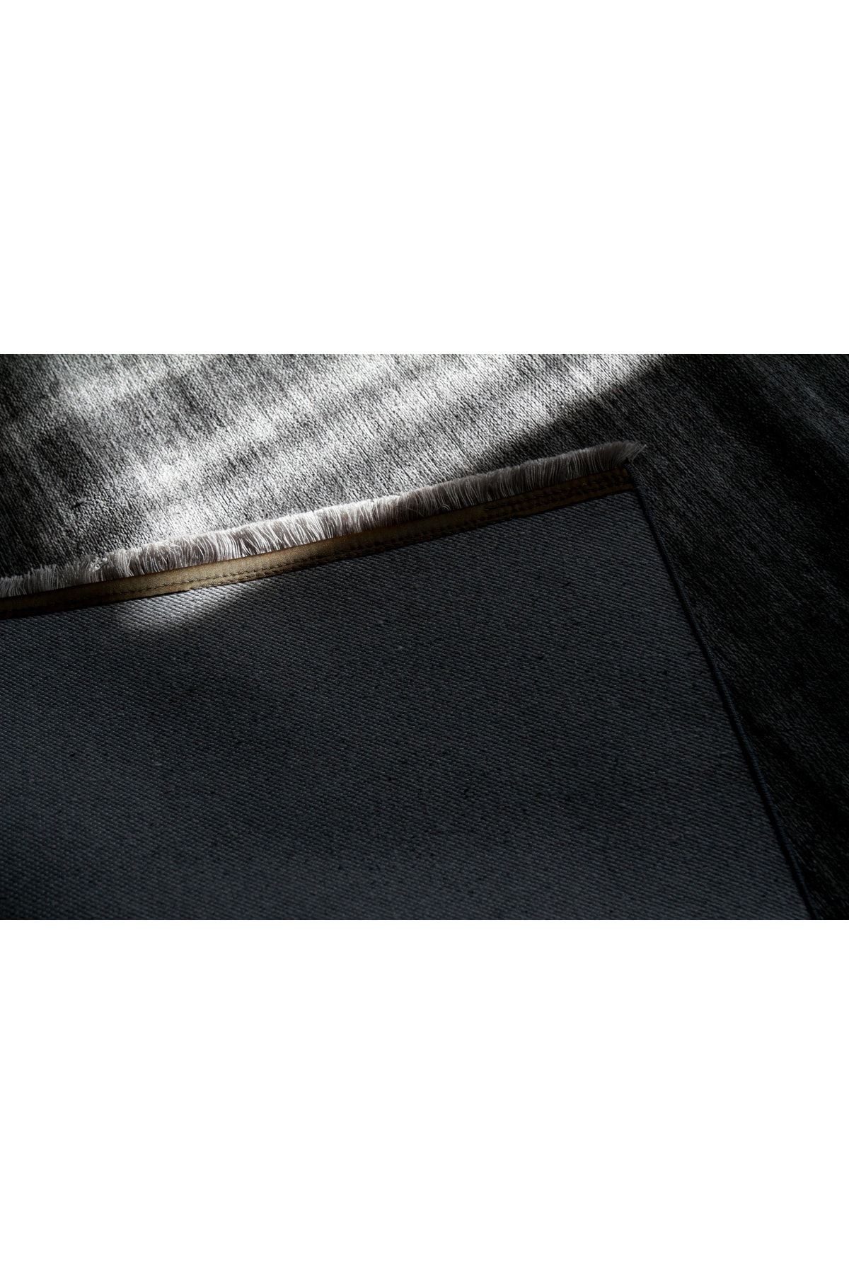 Mira Italia Grey Black 1210 Minimalist Halı
