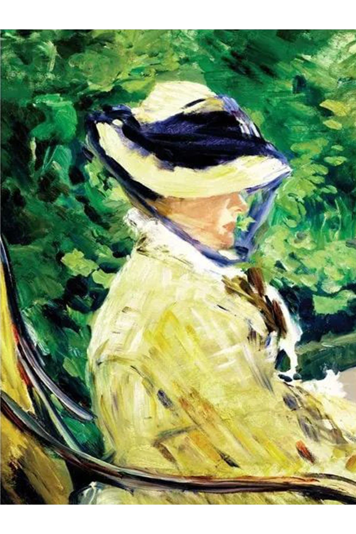 Yılmaz Koleksiyonu Pastel Tonlarda Fötr Şapkalı Kadın Figürü Desenli Modern Dekoratif Halı 41