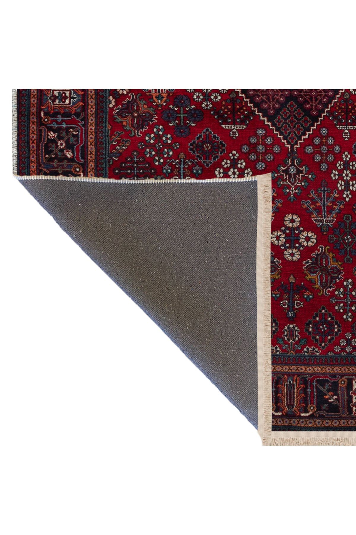 Bordo Temalı Geleneksel Motif Etnik Desenli Kreatif Vintage Dekoratif Halı 2774
