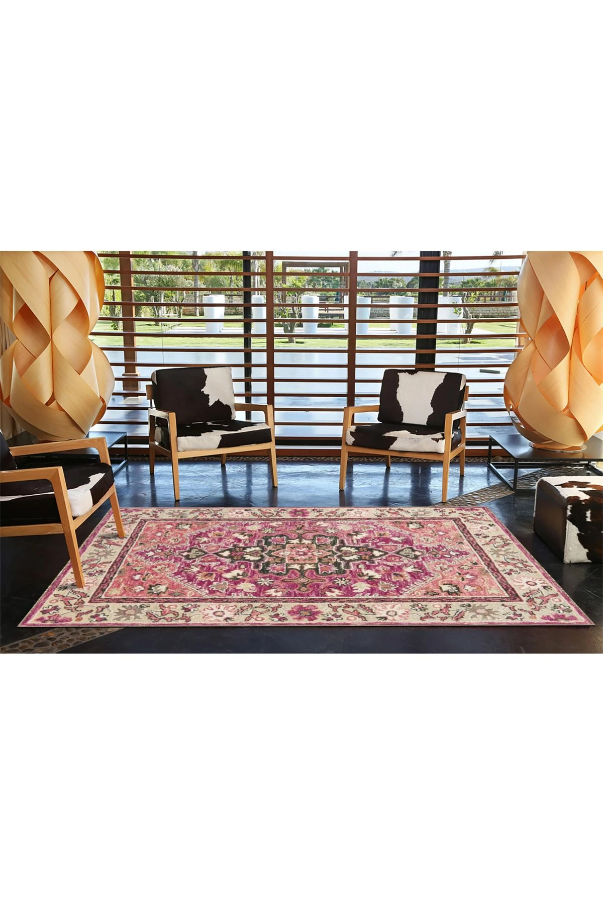 Geleneksel Kırmızı Geometrik Desenli Dokuma Taban Halı miravip337