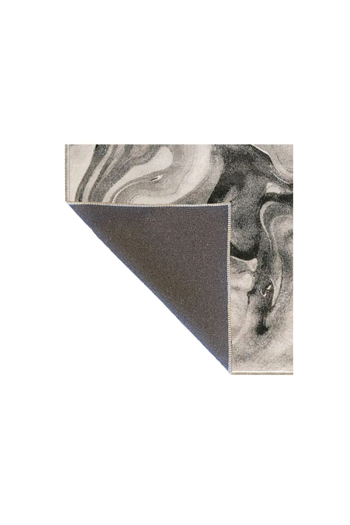 Krem Dalgalı Temalı Desenli Dokuma Taban Halı ve Yıkanabilir Halı miravip10213