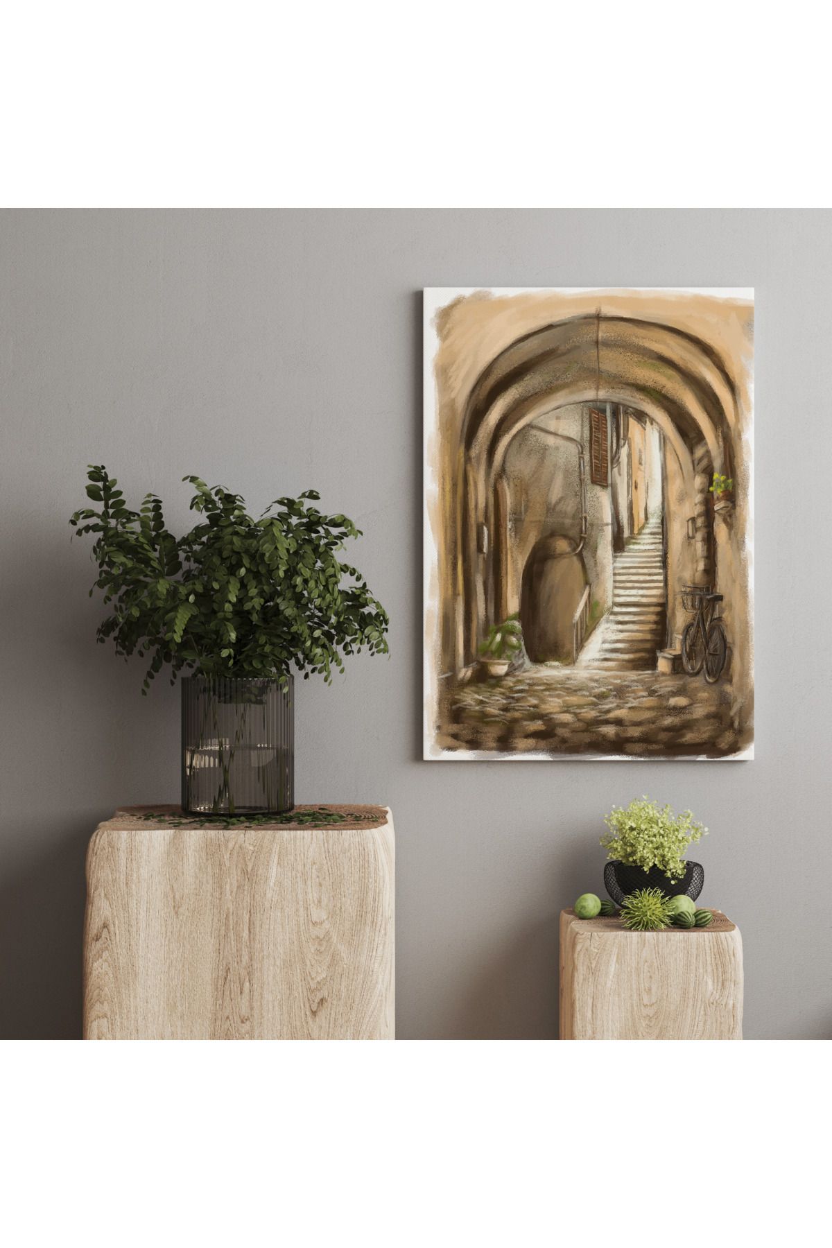Kanvas Tablo Vintage İtalyan Sokakları Temalı