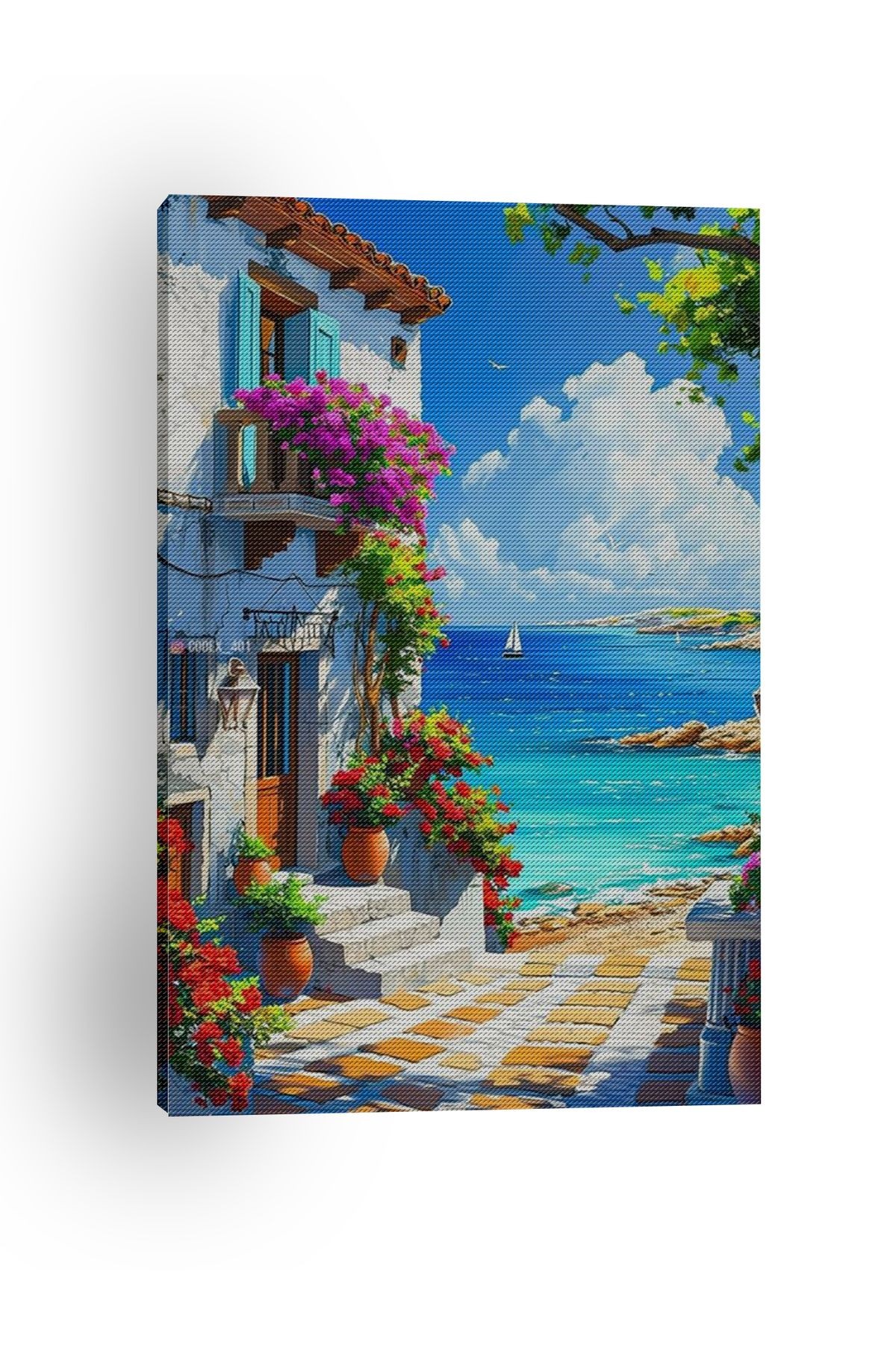 Kanvas Tablo Kıyı Manzaralı Desenli Modern Tablo