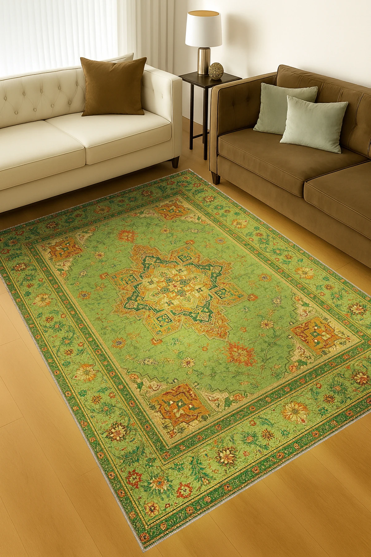 MOSSO Geleneksel Motifli Desen Dokuma Taban Vintage Dekoratif Halı mosso898