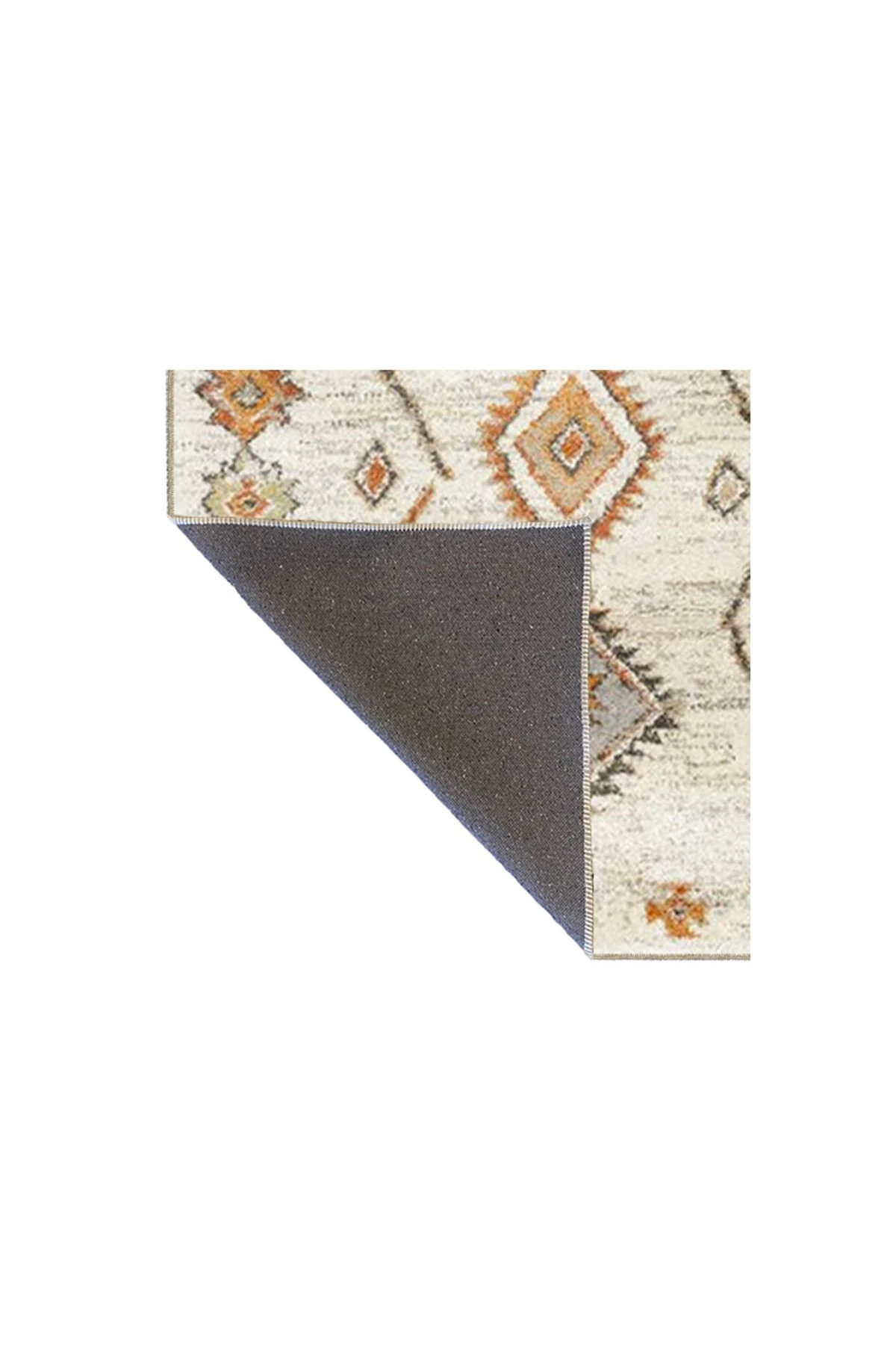 Baklavalı Krem Temalı Desenli Dokuma Taban Halı ve Yıkanabilir Halı aloha134