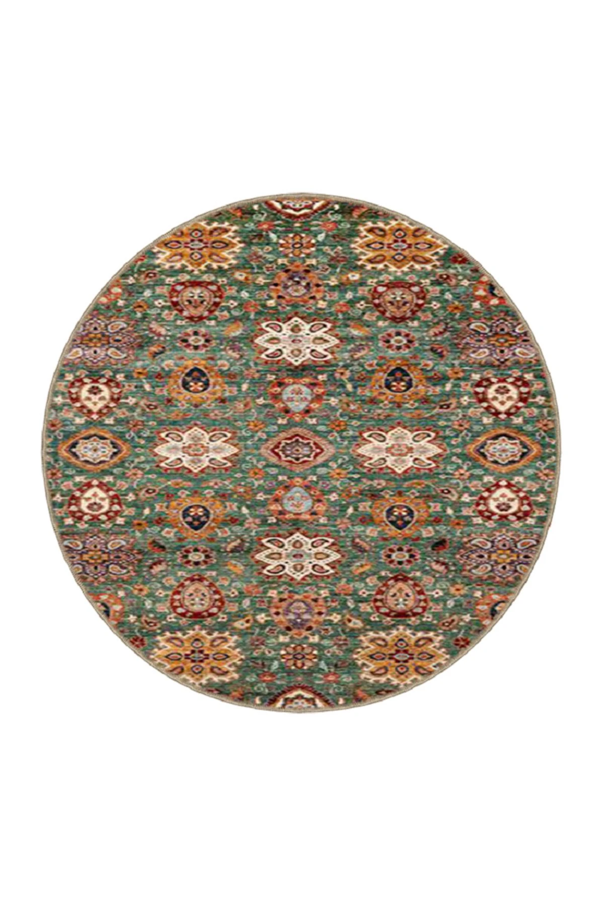 Kırmızı Tonlarda Geleneksel Gül Desenli Dokuma Taban ve Dekoratif Halı miravip68