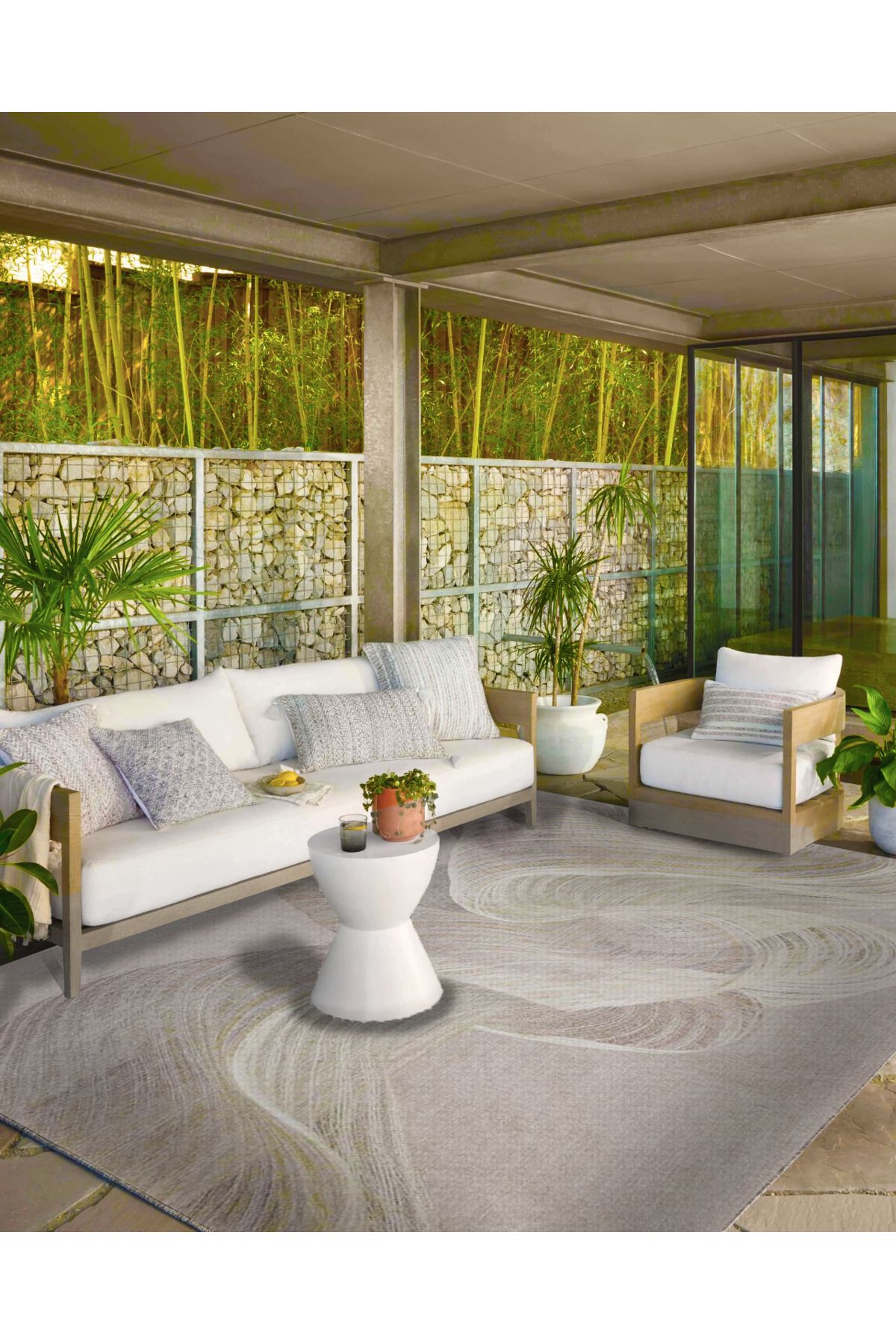 Kreatif Krem Pastelli Desenli Dekoratif Halı ve Yıkanabilir Halı miravip9799