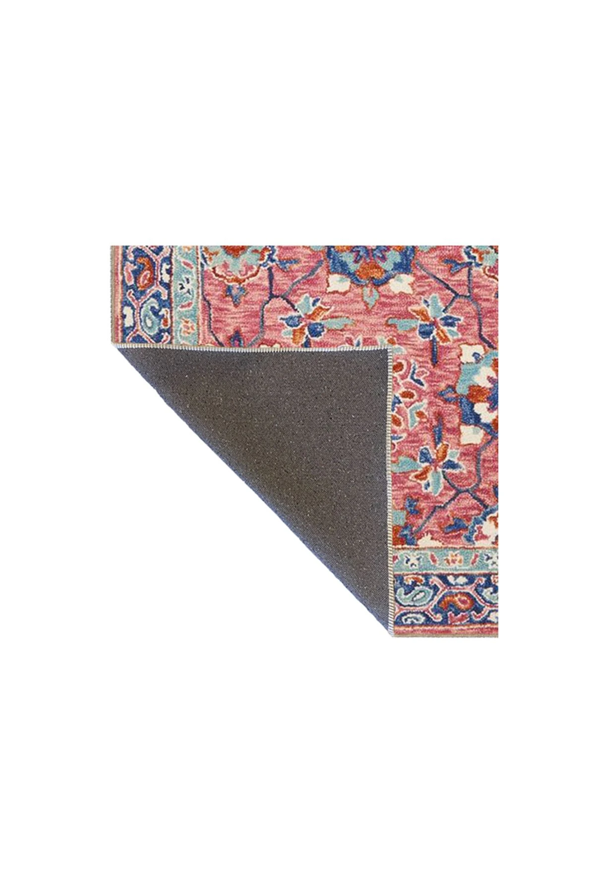 Kırmızı Tonlarda Geometrik Geleneksel Desenli Dokuma Taban Halı miravip332