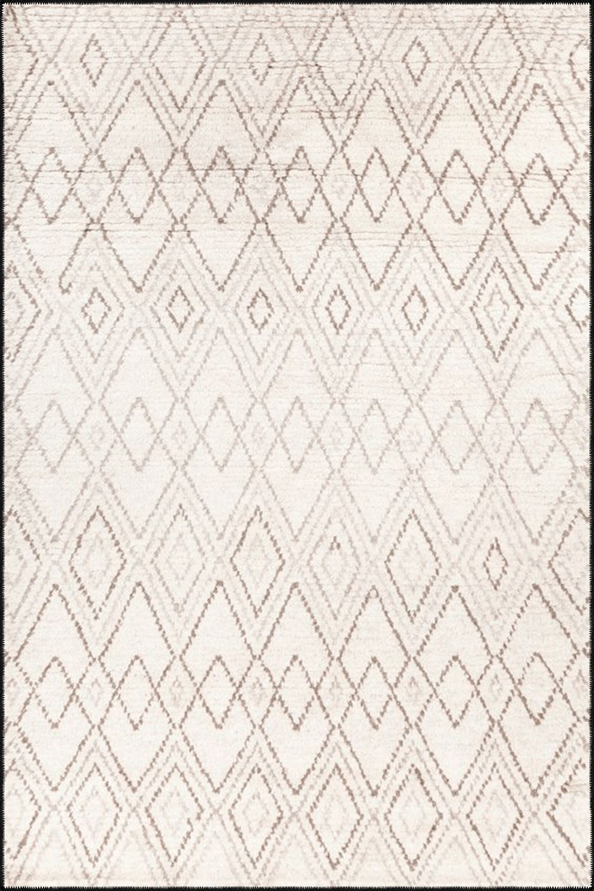 Krem Renkli Kreatif Desenli Dokuma Taban Halı miravip314