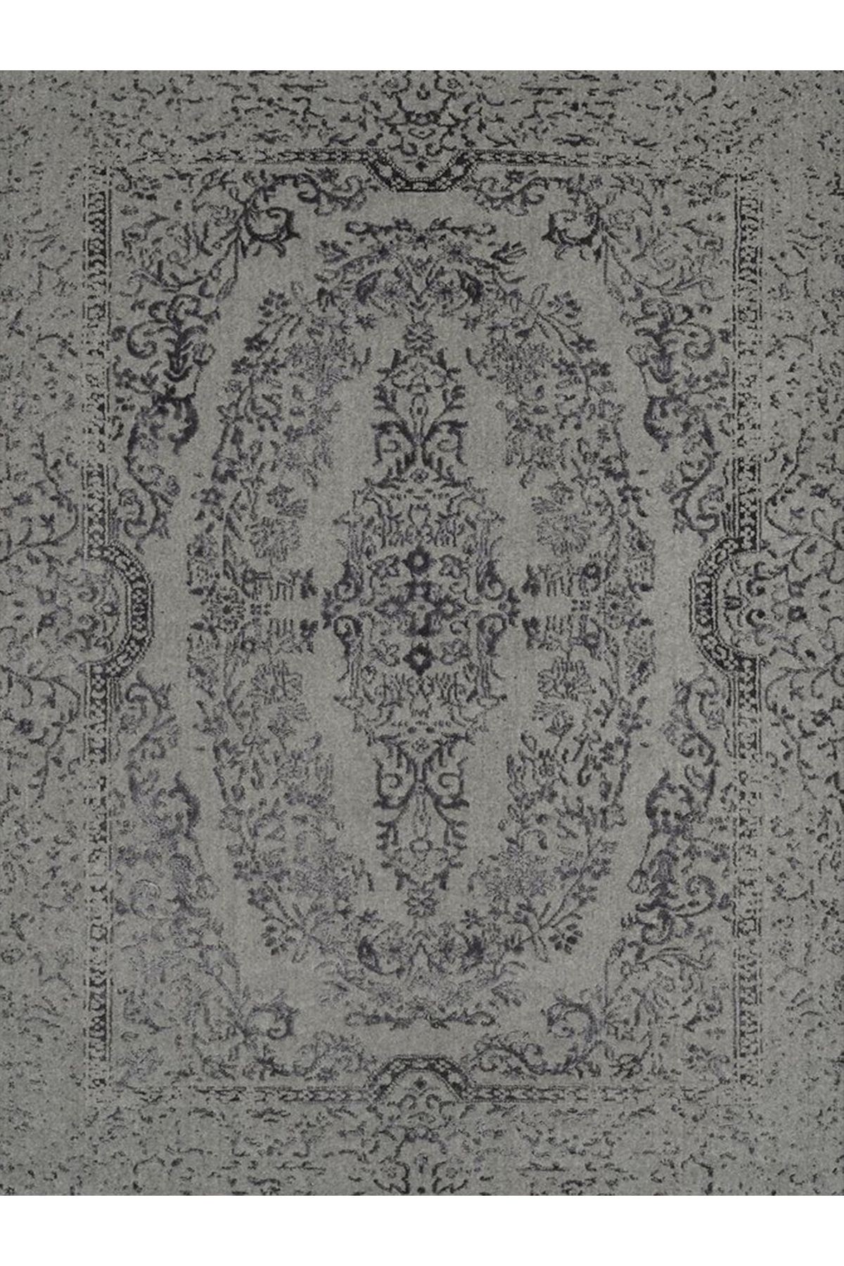 Aysu Koleksiyonu Koyu Gri Desenli Dokuma Taban Modern Dekoratif Halı aysu02