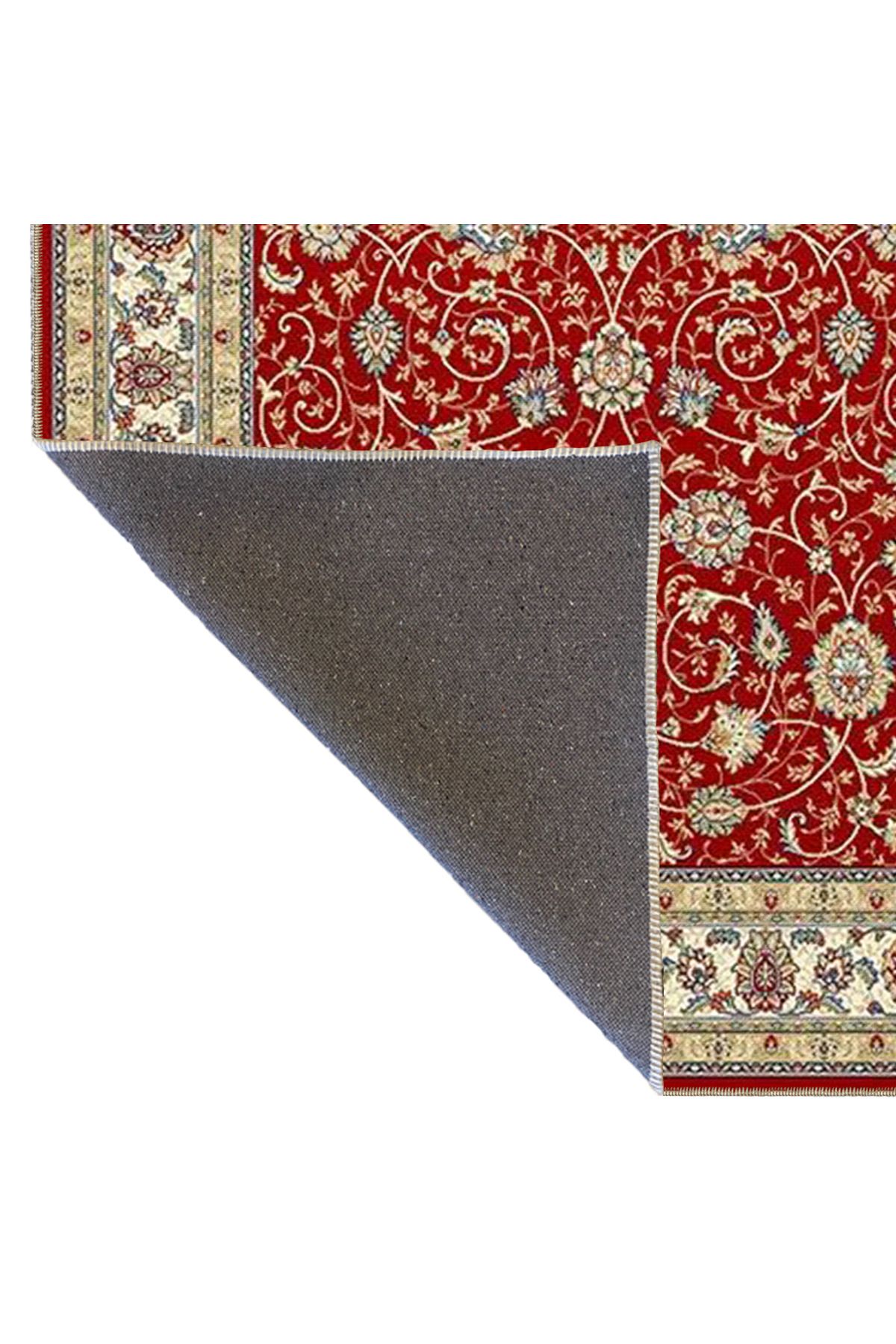 Kırmızı Temalı Motifli Etnik Çiçek Desenli Vintage Dekoratif Halı 4581