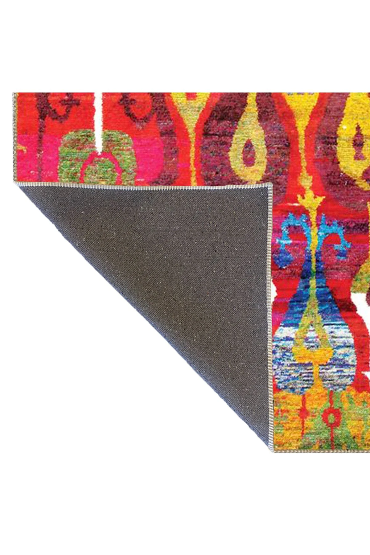 Kırmızı Renklerde Akan Motifli Dekoratif Dokuma Taban Halı miravip23