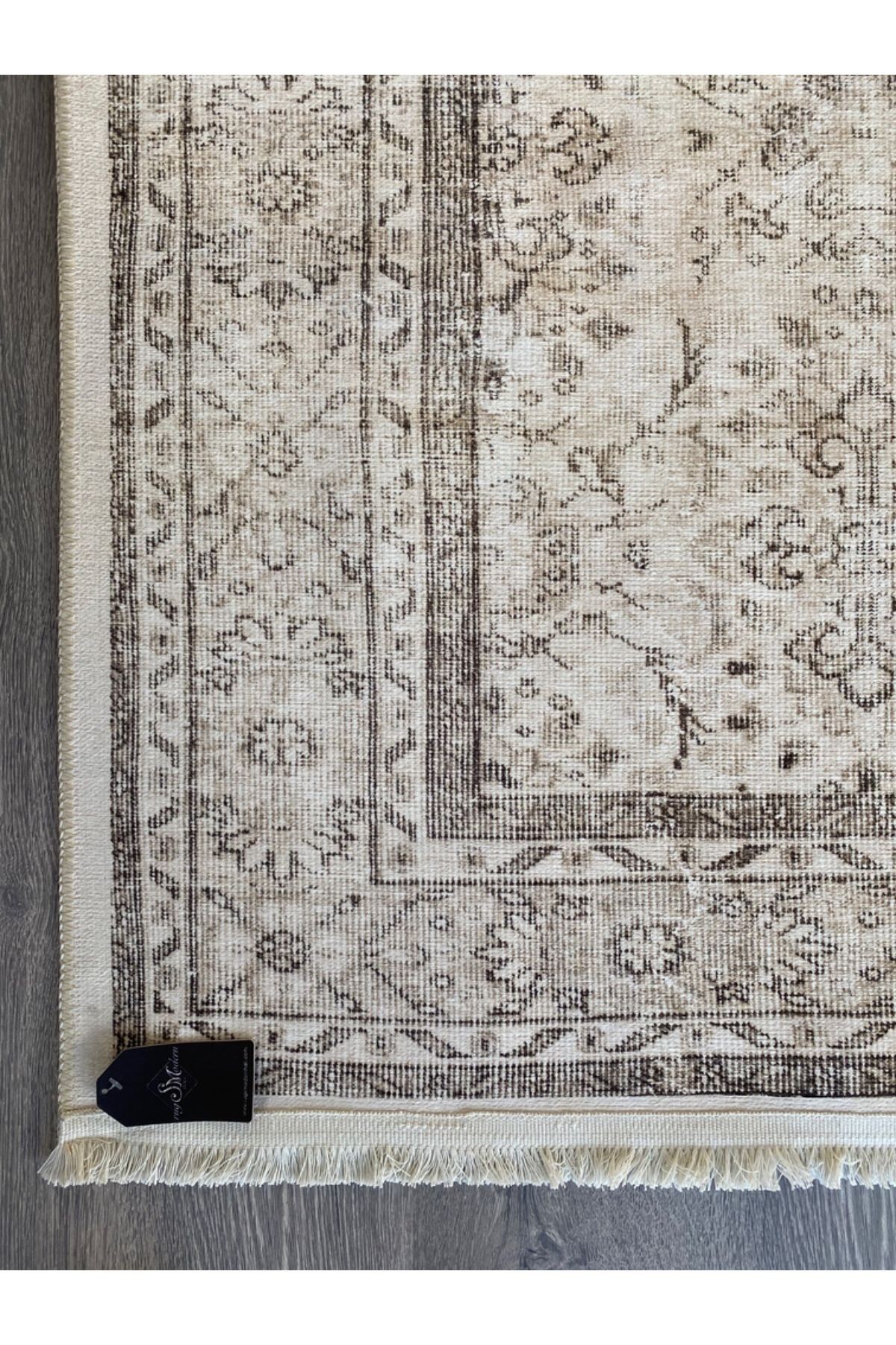 Mira Ar White 2107 Vintage Doku Bej Halı