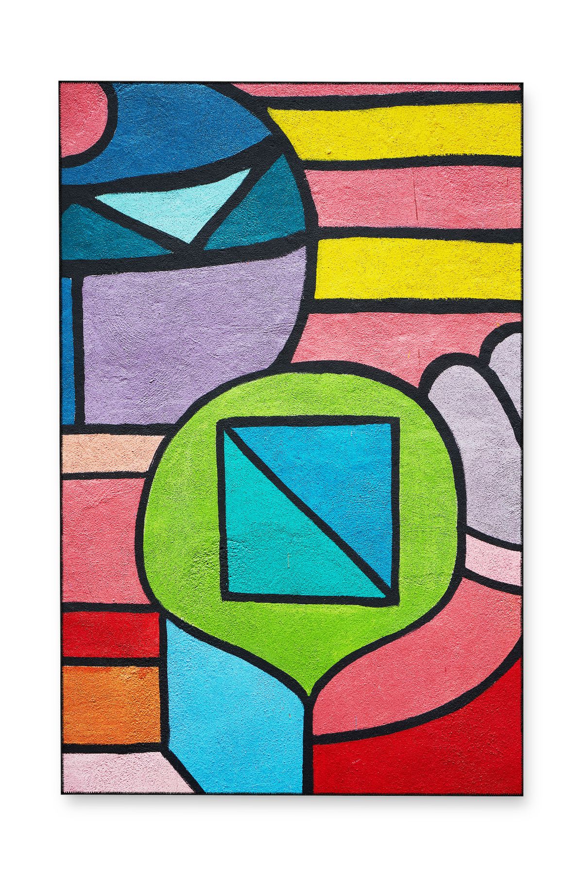 Paris Koleksiyonu Çok Renkli Geometrik Şekiller Detaylı Modern Dekoratif Halı paris22