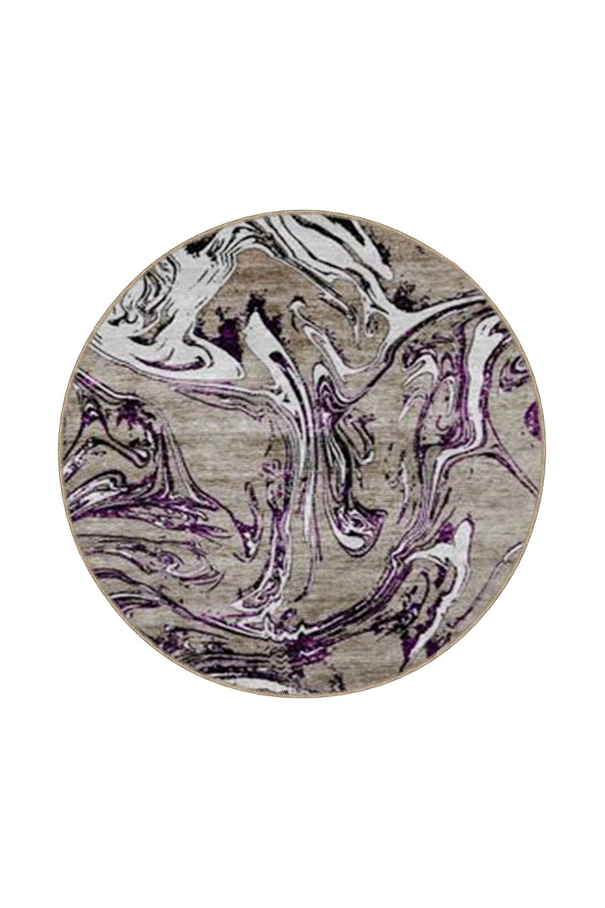 Gri Renkli Modern Dokuma Taban ve Dekoratif Halı 4482