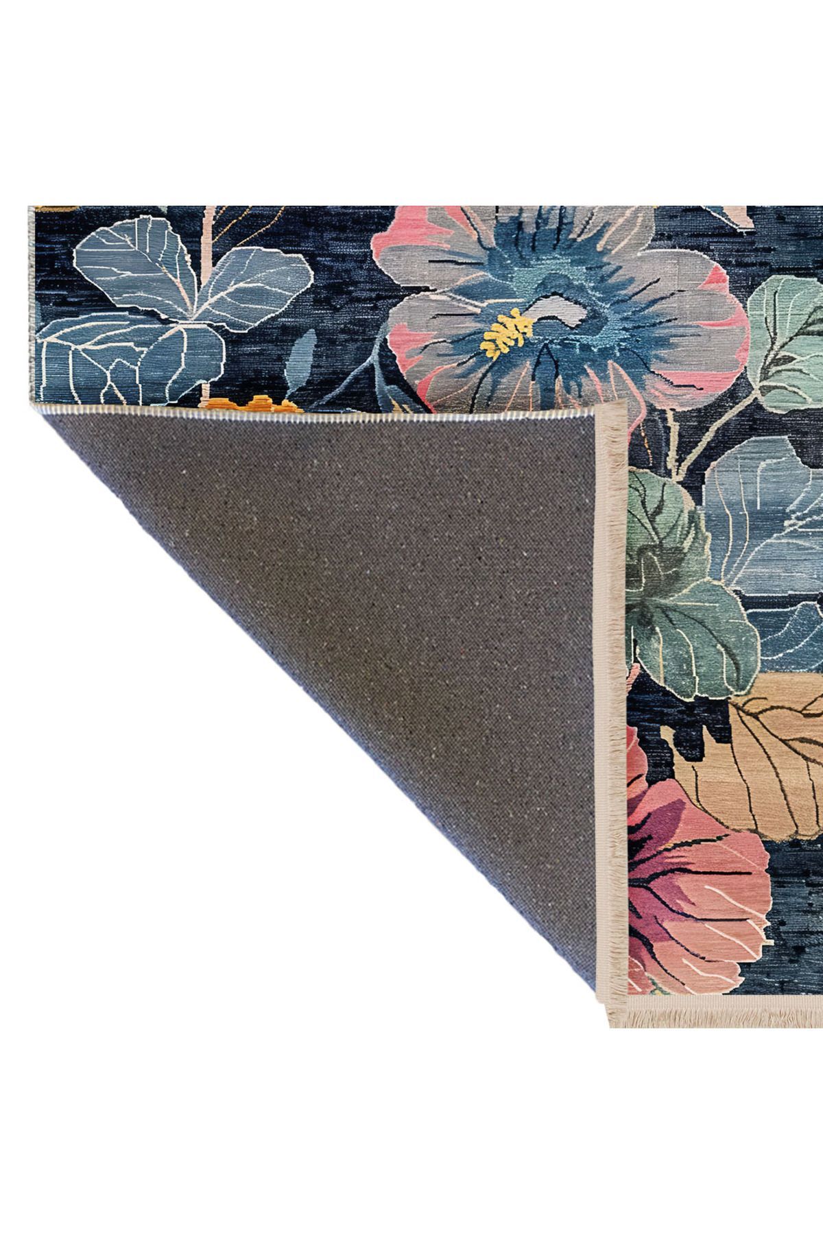 Paris Koleksiyonu Çok Renkli Çiçekler Desenli Modern Dekoratif Halı paris33