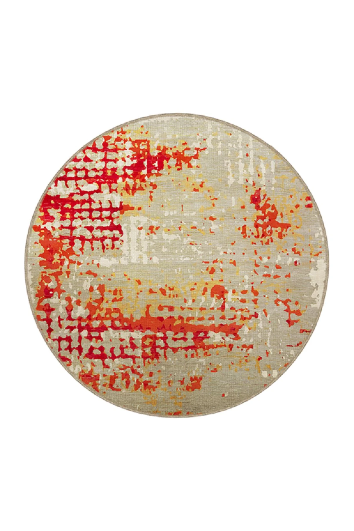 Kırmızı Tonlarında Kreatif Dokuma Taban Halı miravip5