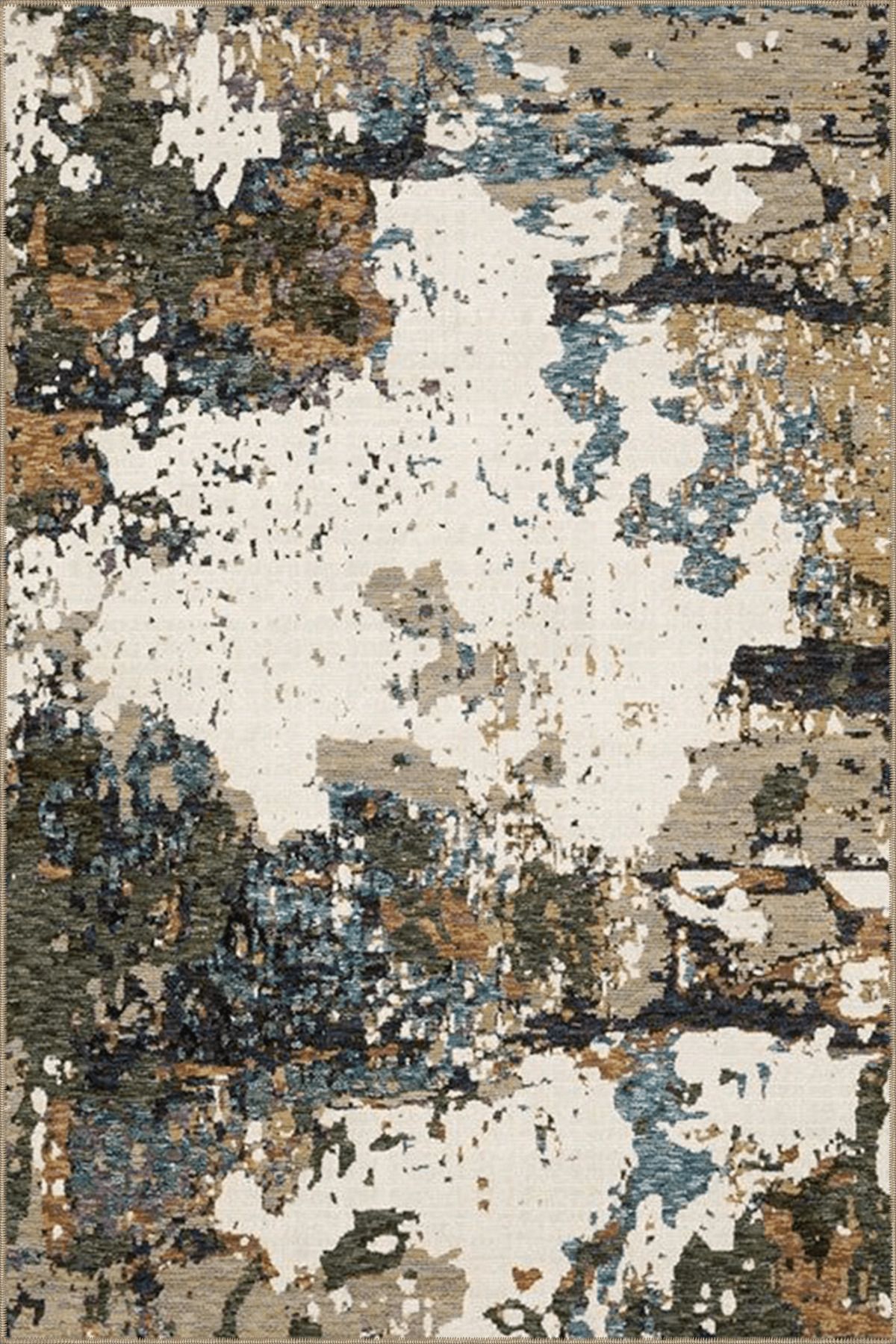 Çok Renkli Soyut Desenli Kreatif Modern Dekoratif Halı 4599