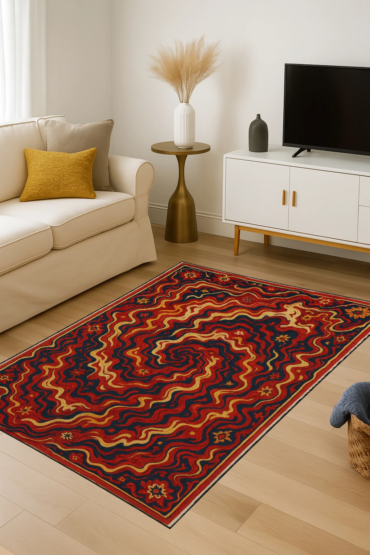 MOSSO Geleneksel Temalı Desen Modern Dekoratif Halı mosso478