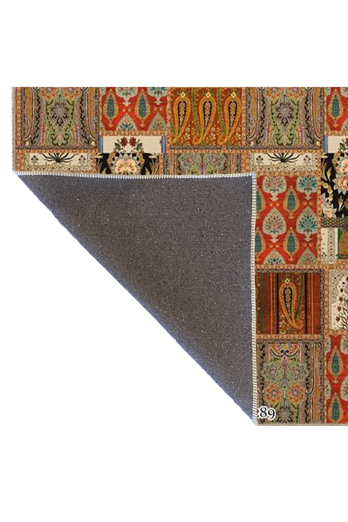 Kahverengi Renkli Geometrik Desenli Dekoratif Dokuma Taban Halı miravip35