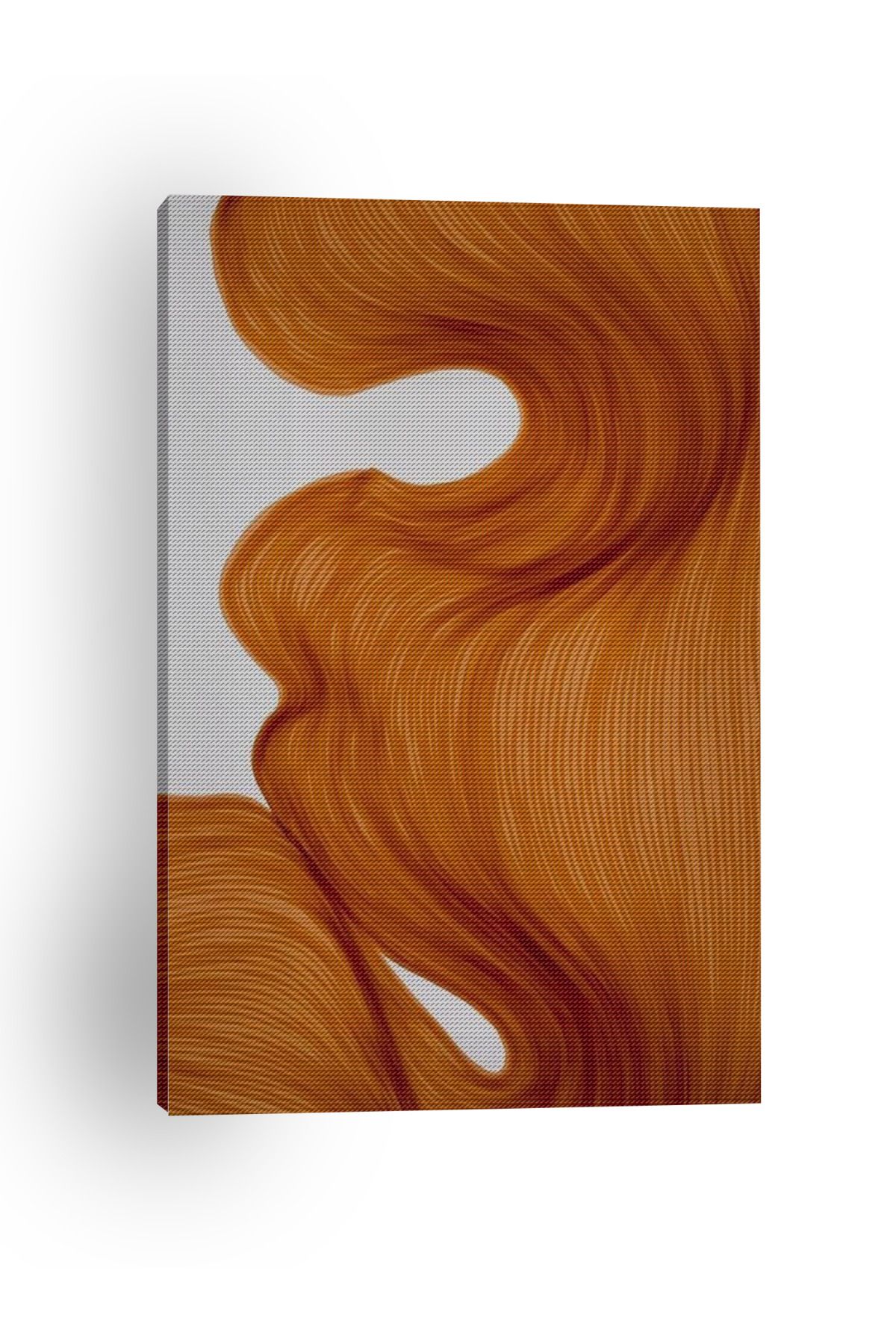 Kanvas Tablo Turuncu Boyalı Desenli Temalı Tablo