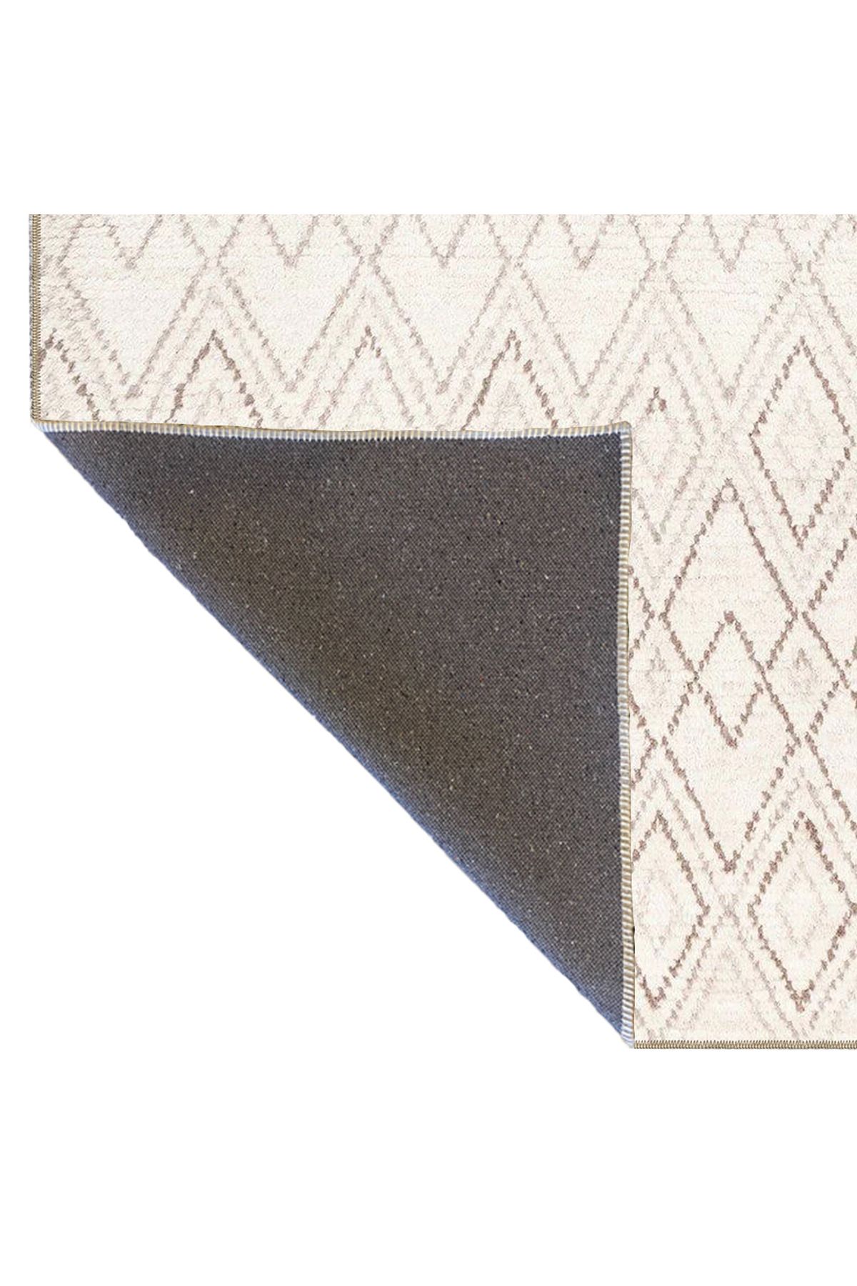 Açık Renkli Çapraz Baklavalı Desenli Dekoratif Halı miravip573