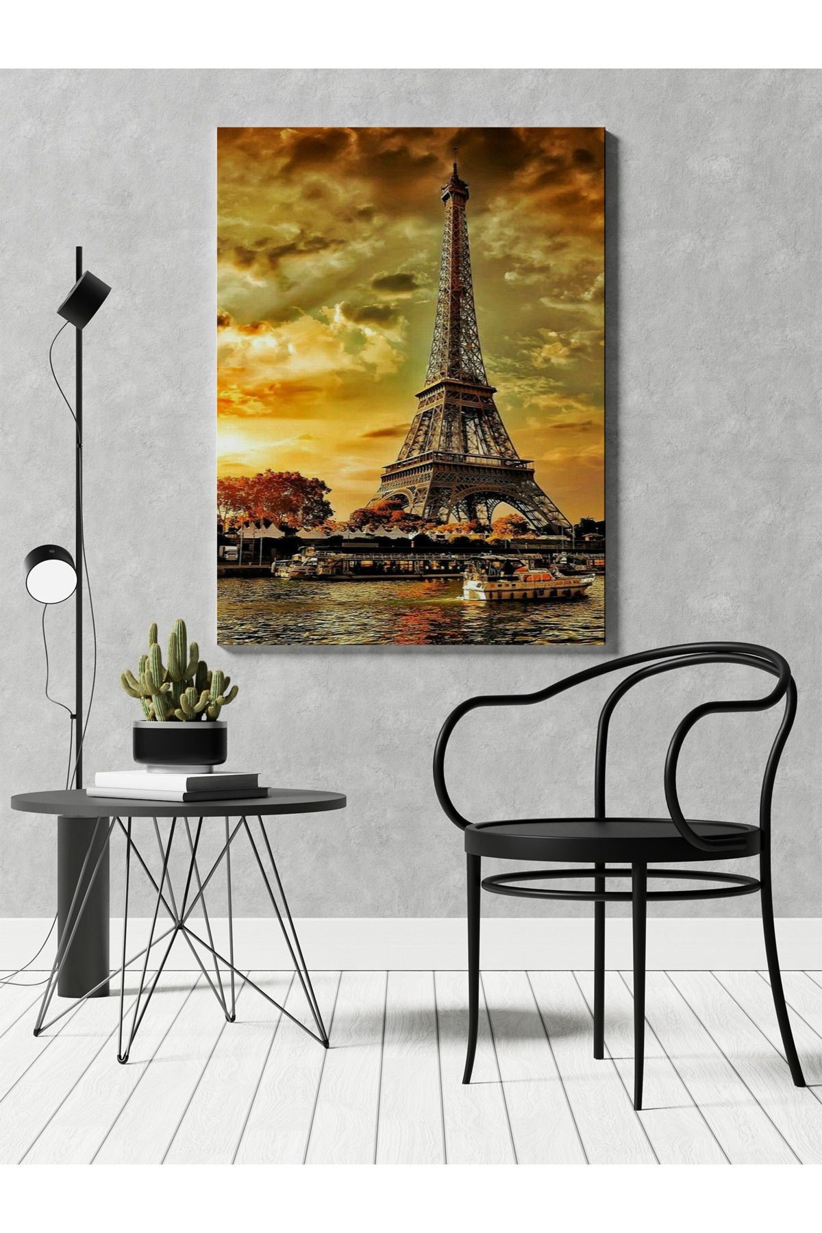 Kanvas Tablo Paris Eyfel Desenli Temalı Tablo