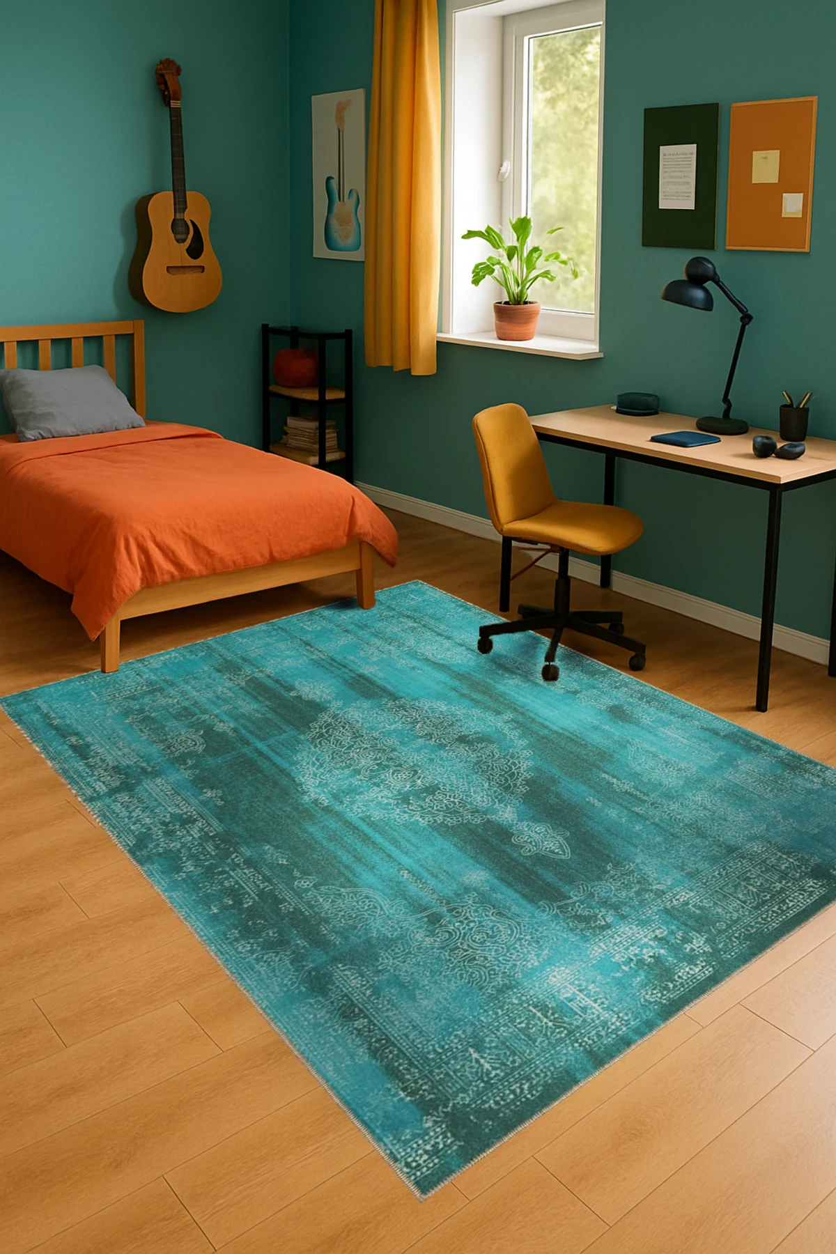 MOSSO Klasik Anadolu Geleneksel Desenli Dokuma Taban Vintage Dekoratif Halı mosso864