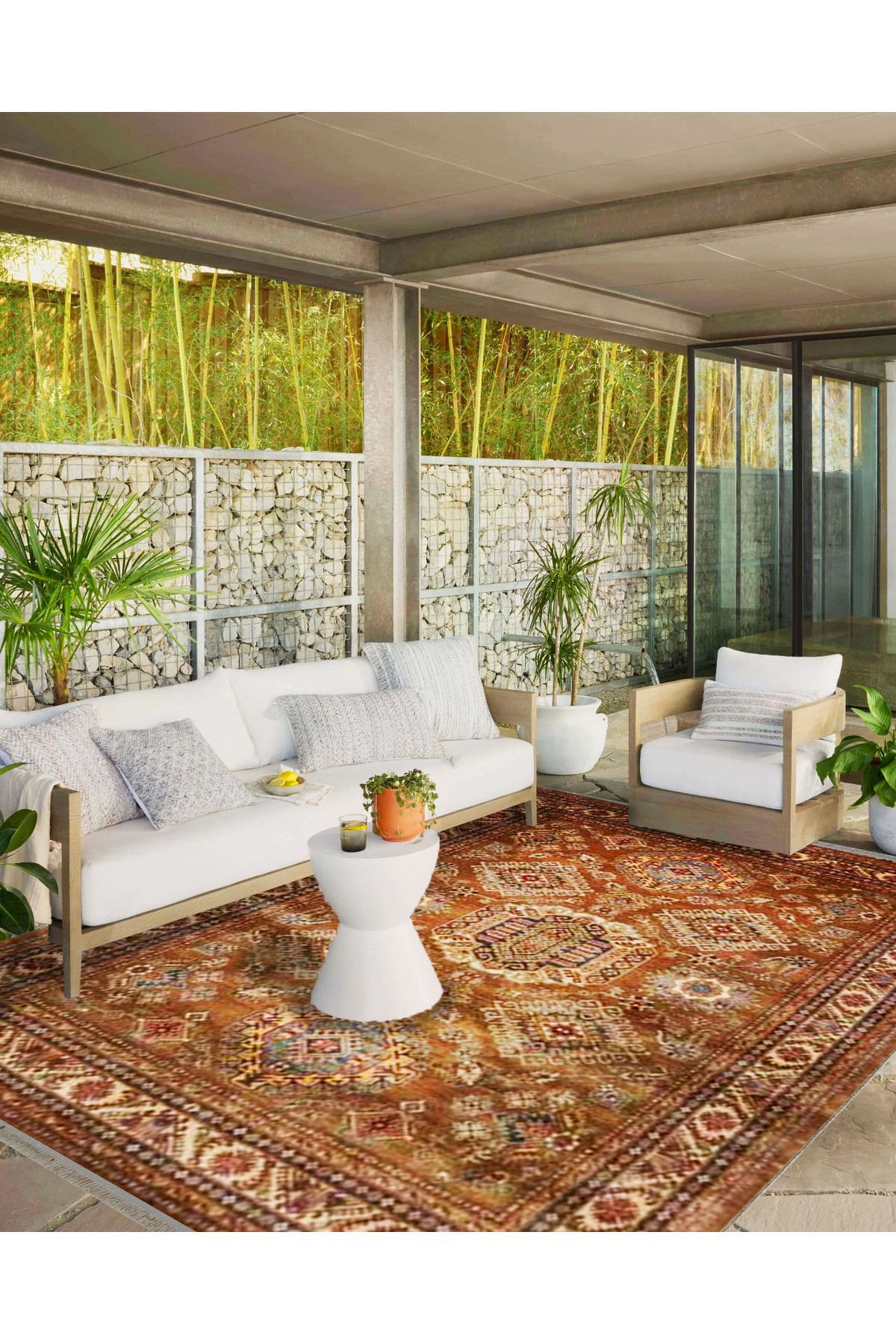 İnci Koleksiyonu Kahverengi Tema Geleneksel Motif Desenli Dokuma Taban Vintage Dekoratif Halı inci32