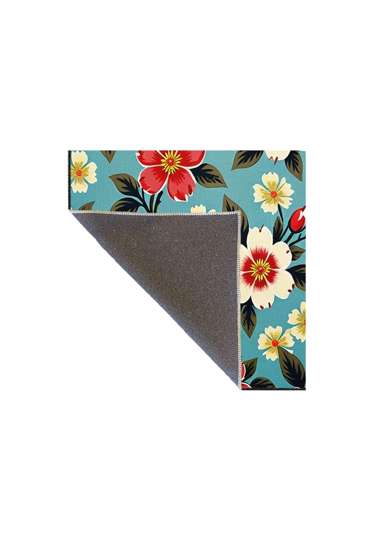 Paris Koleksiyonu Mavi Temalı Floral Çiçek Motifleri Desenli Modern Dekoratif Halı 94