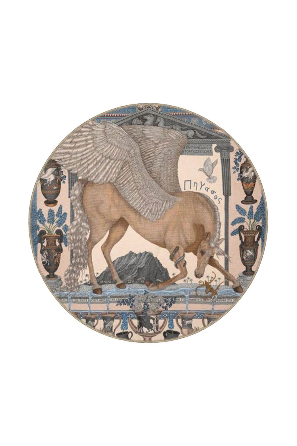 Kanatlı ve At Desenli Dokuma Taban miravip706