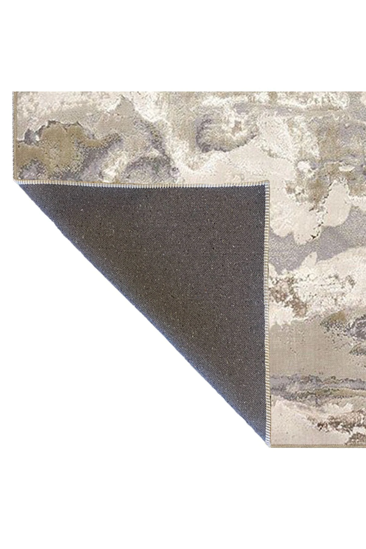 Bej Gri Temalı Soyut Desenli Kreatif Modern Dekoratif Halı 3956