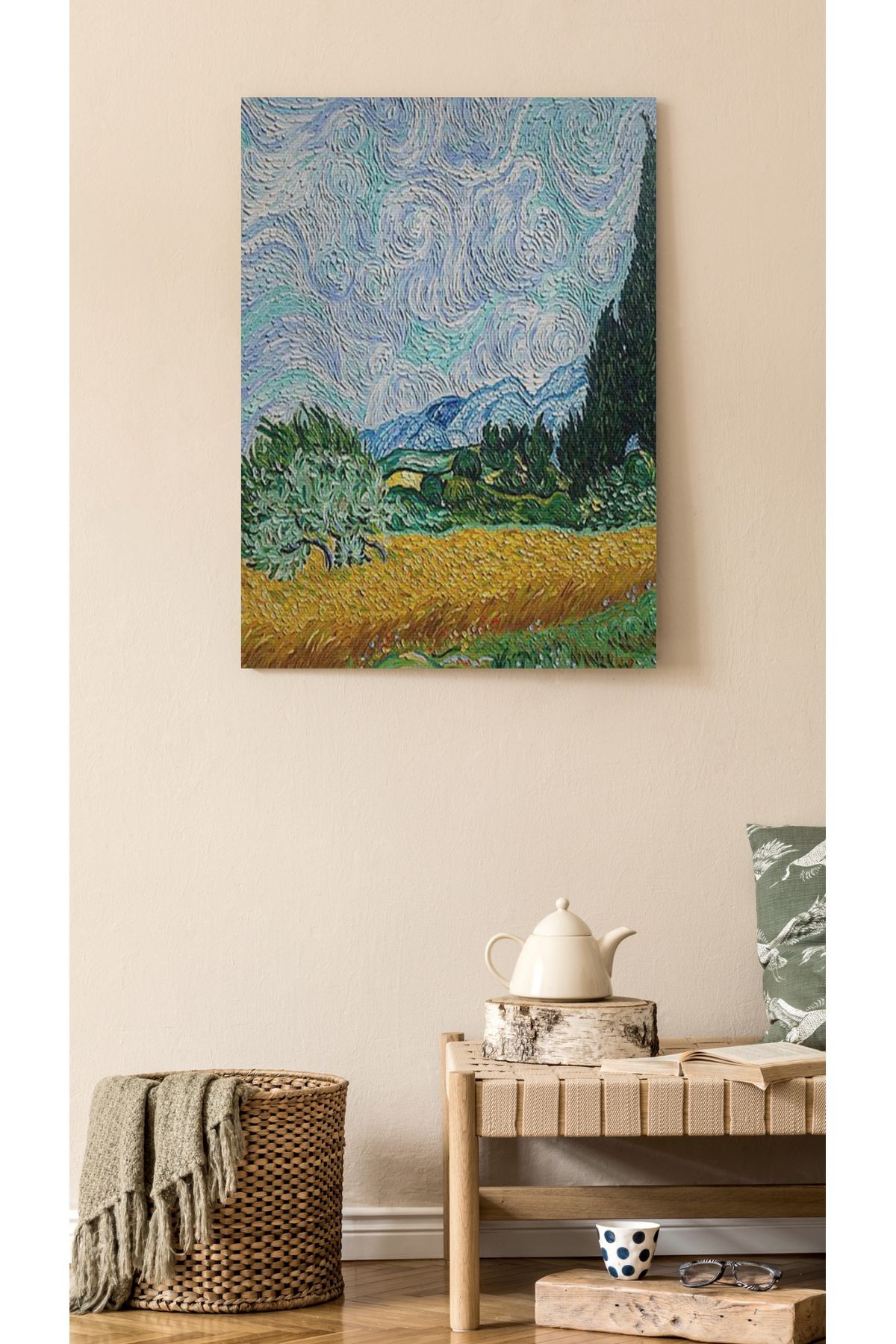 Kanvas Tablo Pastel Boyalı Manzara Temalı Modern Tablo
