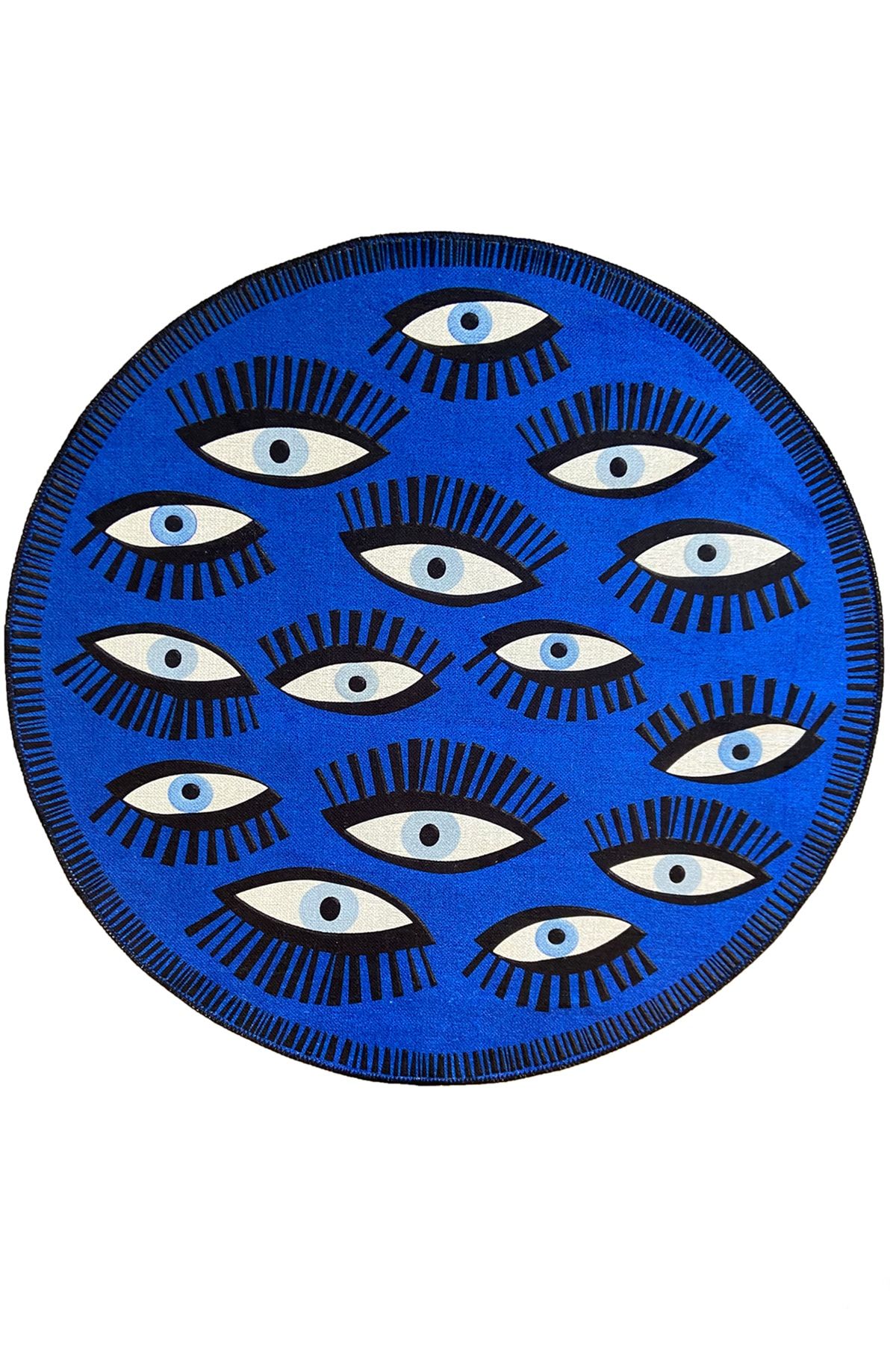 Mira 861 Parlament Mavi Göz Figürlü Modern Halı