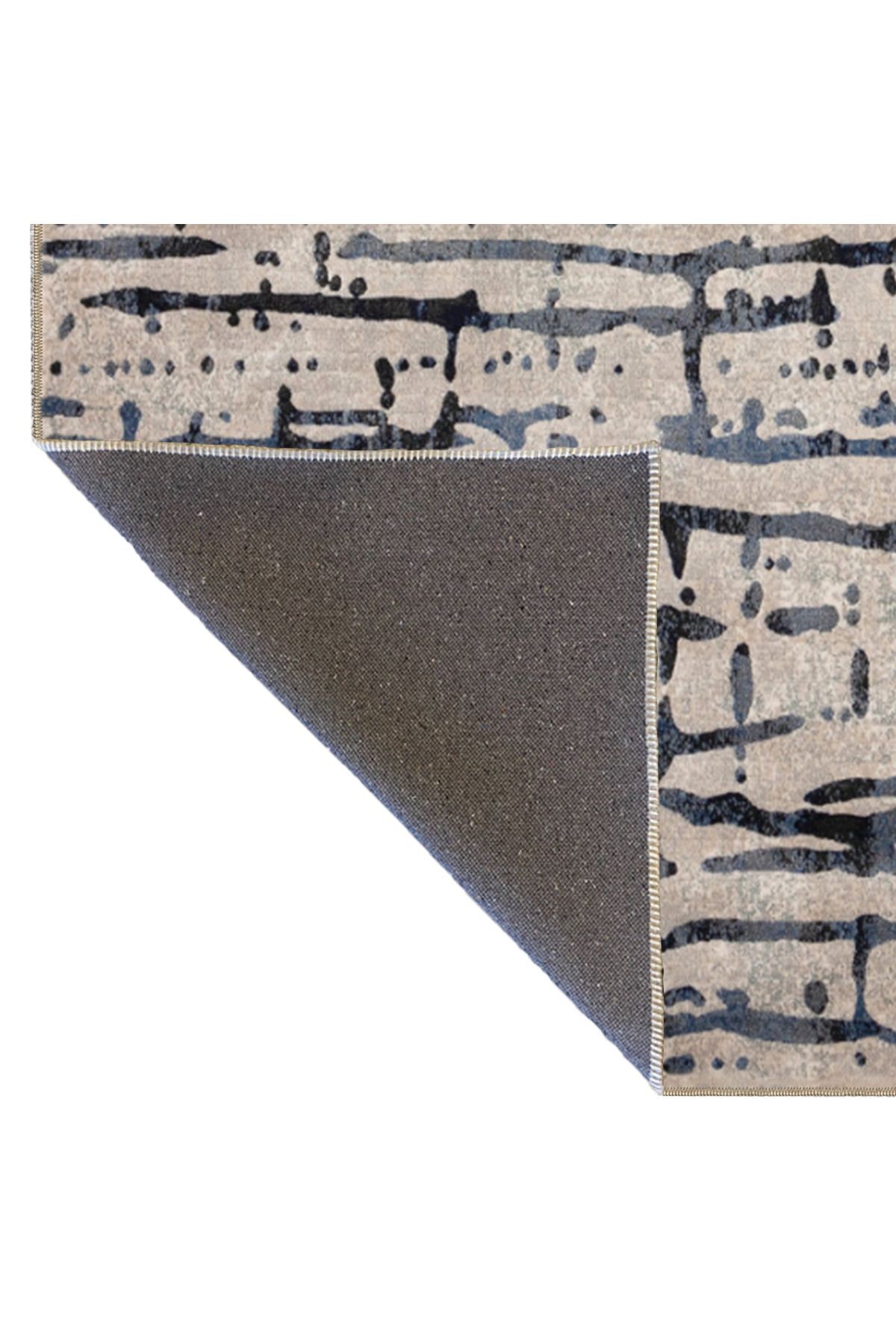 Kiremitli Geometrik Temalı Dekoratif Halı ve Yıkanabilir Halı miravip9688