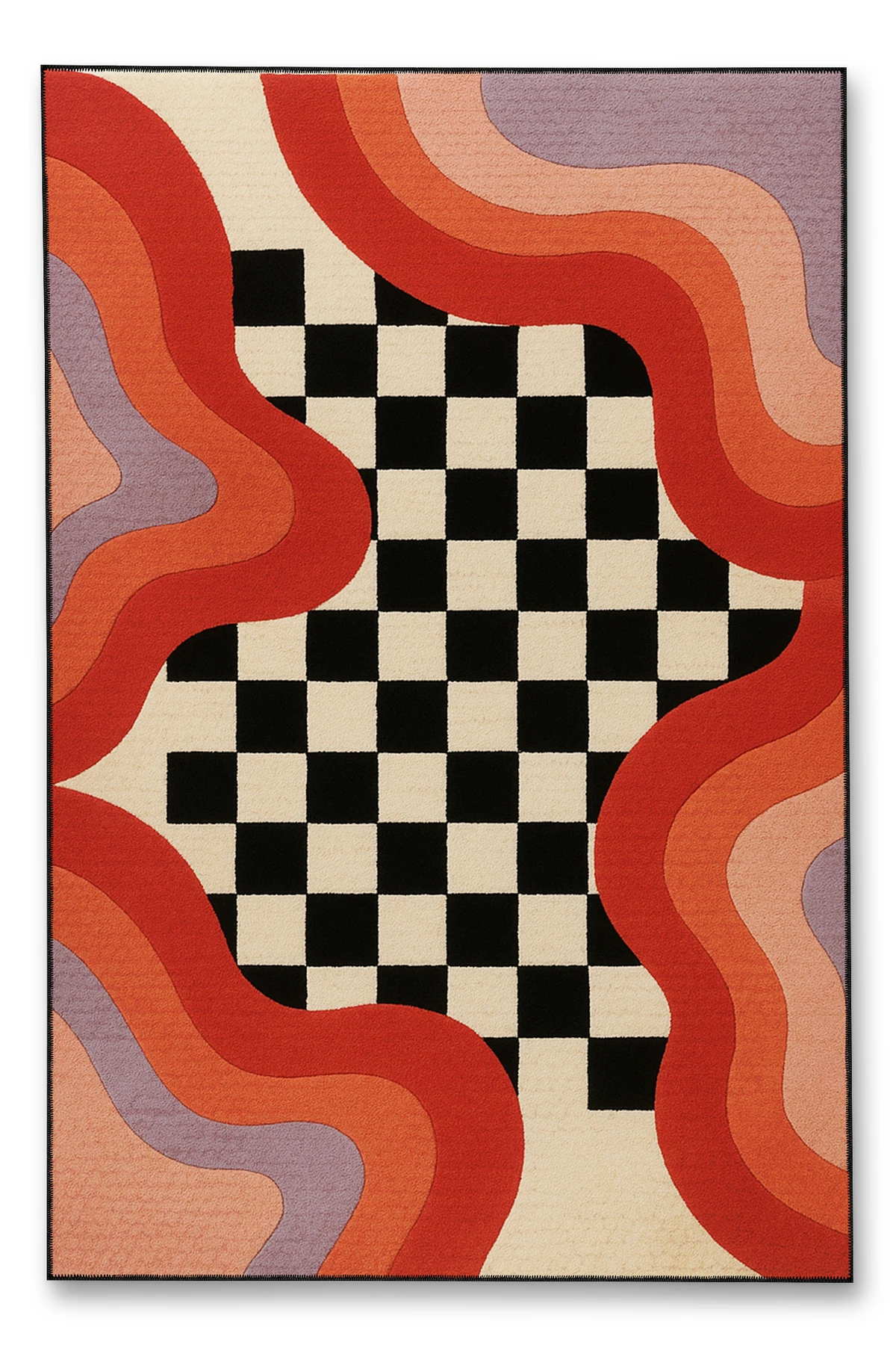 MOSSO Çiçek Motifli Desen Dokuma Taban Vintage Dekoratif Halımosso912