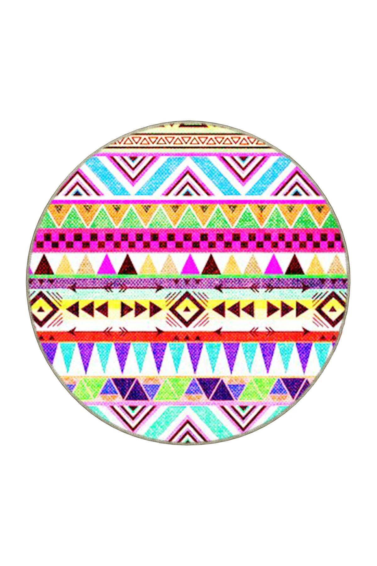 Çok Renkli Karma Geometrik Desenli Kreatif Modern Dekoratif Halı 4723