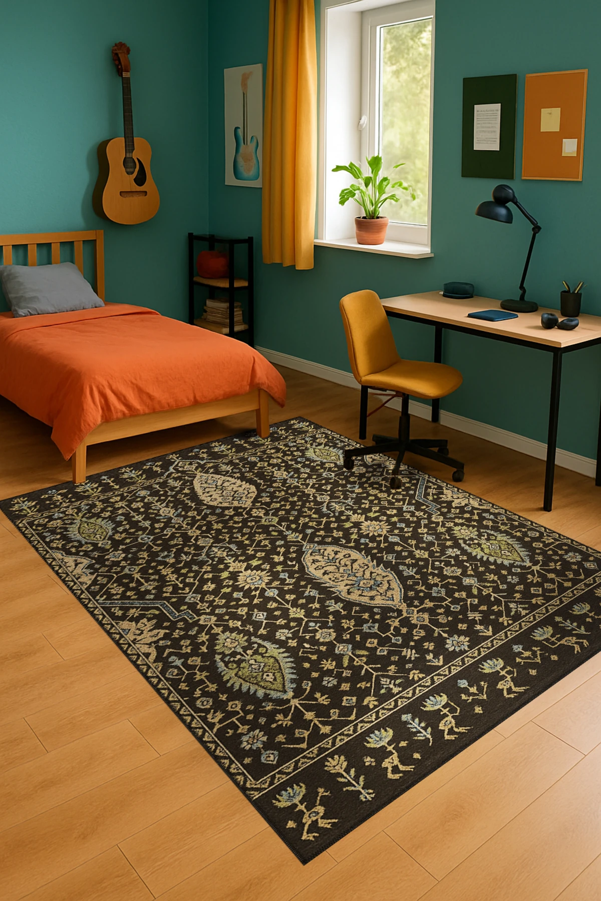 MOSSO Klasik Anadolu Geleneksel Desenli Dokuma Taban Vintage Dekoratif Halı mosso861