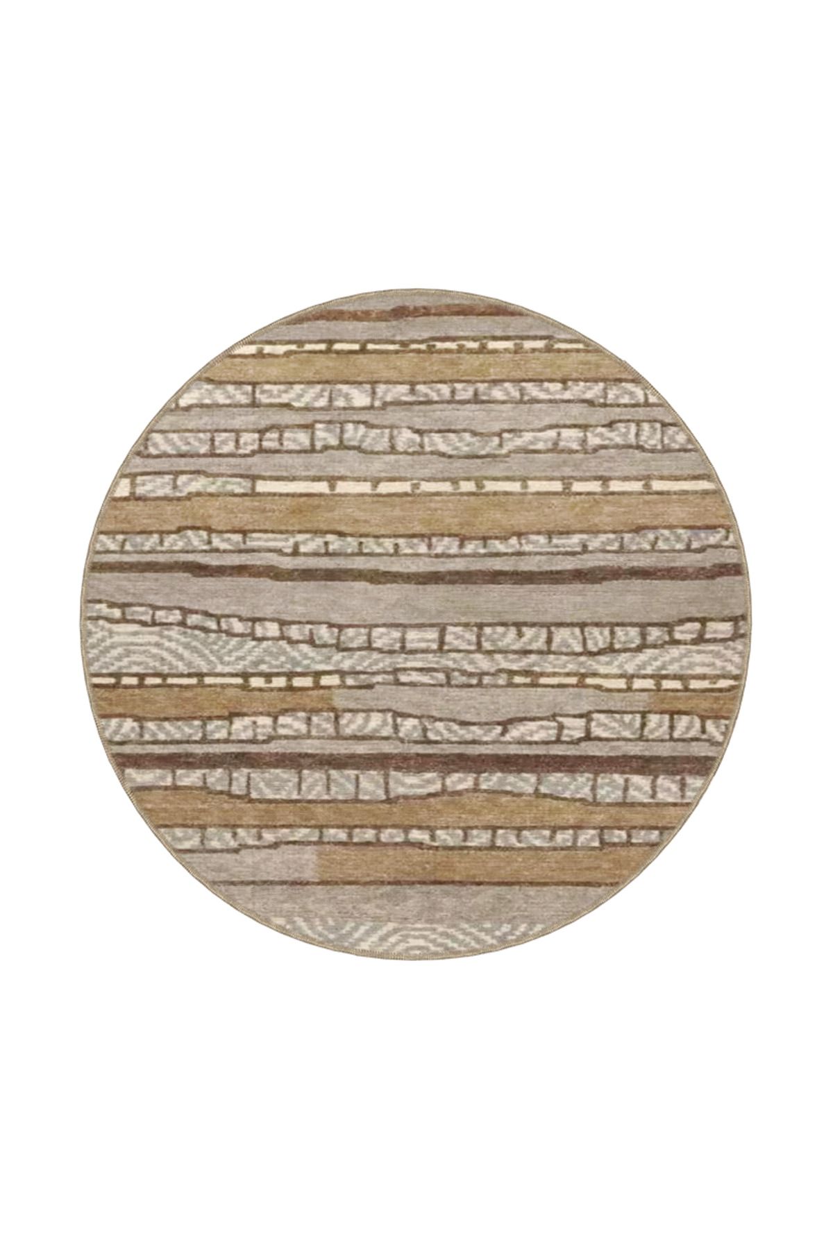 Gri Renkli Yıkanabilir Dokuma Taban Halı miravip1050