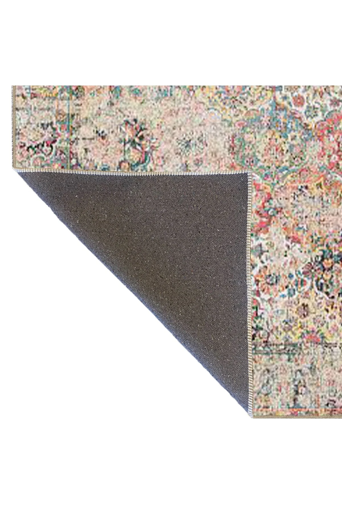 Krem Geometrik Desenli Dokuma Taban miravip813